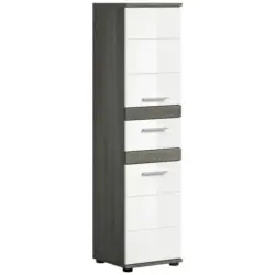 Midischrank Blake Rauchsilber/Wei&szlig; B: 35 cm