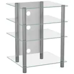 M&ouml;belix Phonotisch Bilus B: 59 cm Silberfarben, Glas