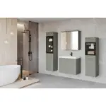 M&ouml;belix Badm&ouml;bel-Set 5-teilig Madrit 120,4cm gr&uuml;n