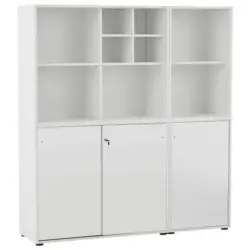 Aktenschrank Holzwerkstoff Wei&szlig; B: 165,2 cm