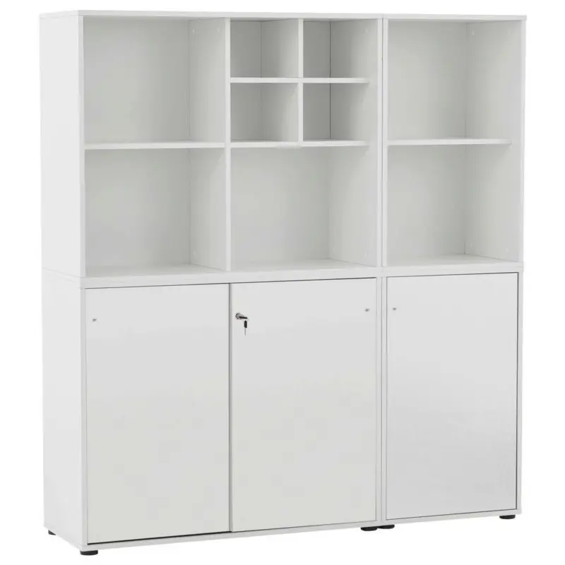 Aktenschrank Holzwerkstoff Wei&szlig; B: 165,2 cm
