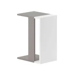 Couchtisch Zetti Wei&szlig;/Mokka B: 40 cm