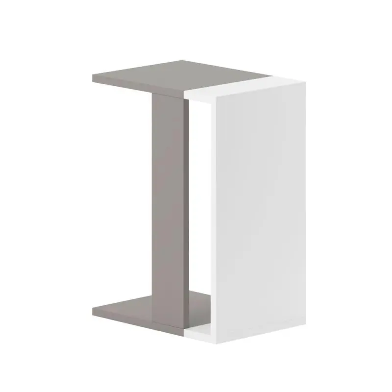 Couchtisch Zetti Wei&szlig;/Mokka B: 40 cm