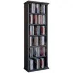 M&ouml;belix CD Regal mit Glast&uuml;r Vetro 31 cm Schwarz