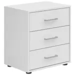 M&ouml;belix Nachtk&auml;stchen SMART 3 Wei&szlig;/Wei&szlig; H: 54 cm