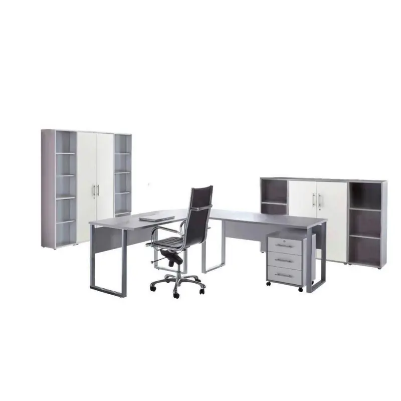 B&uuml;ro Office Edition Grau/Wei&szlig;