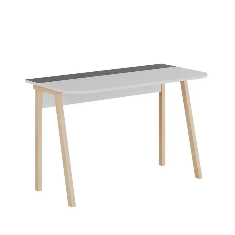 Computertisch Luton Wei&szlig;/ Dunkelgrau B: 120 cm