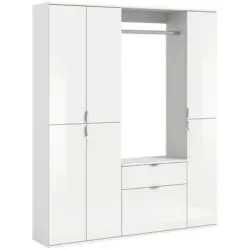 Garderobe Projekt X 3-Teilig Wei&szlig; B: 152 cm