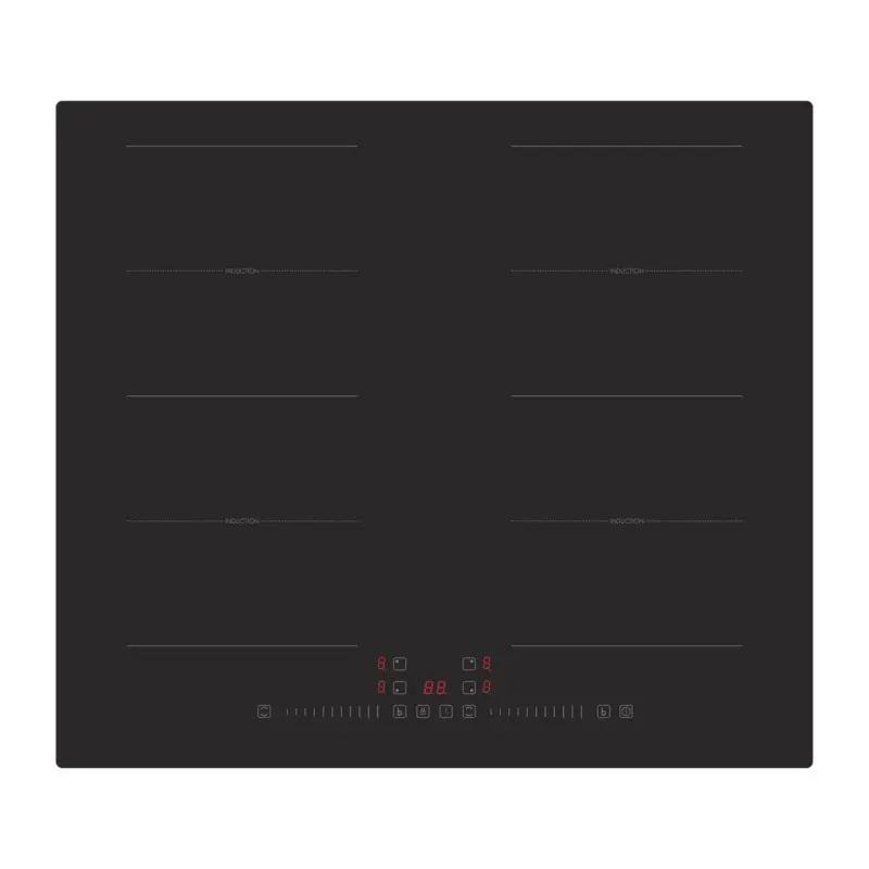 GLASKERAMIKKOCHFELD Schwarz B: 59 cm