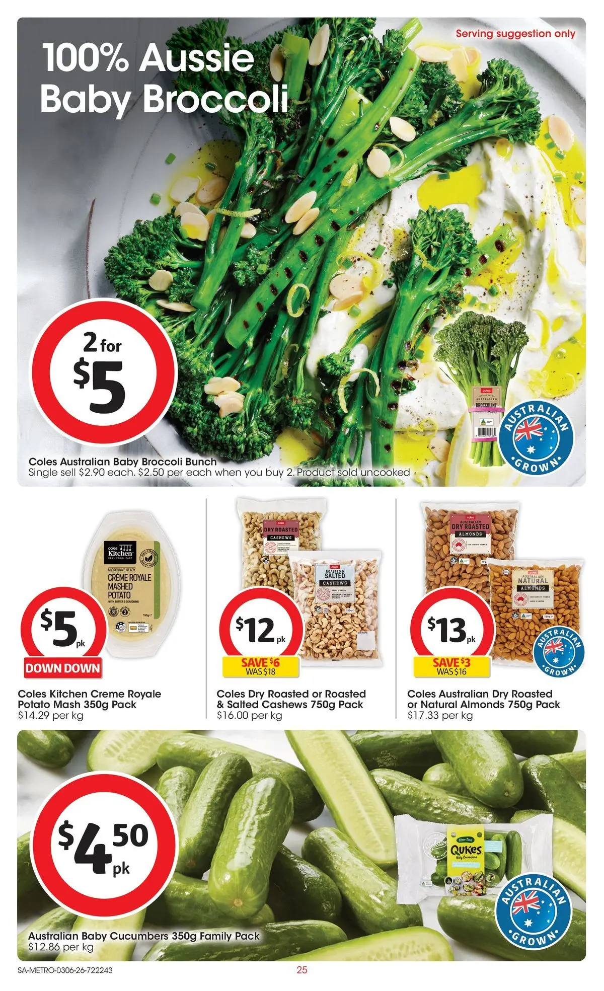 ﻿Coles catalogue valid from 02/06/2026 > Online Australia | Page: 25 | Products: Almonds, Cucumbers, Microwave