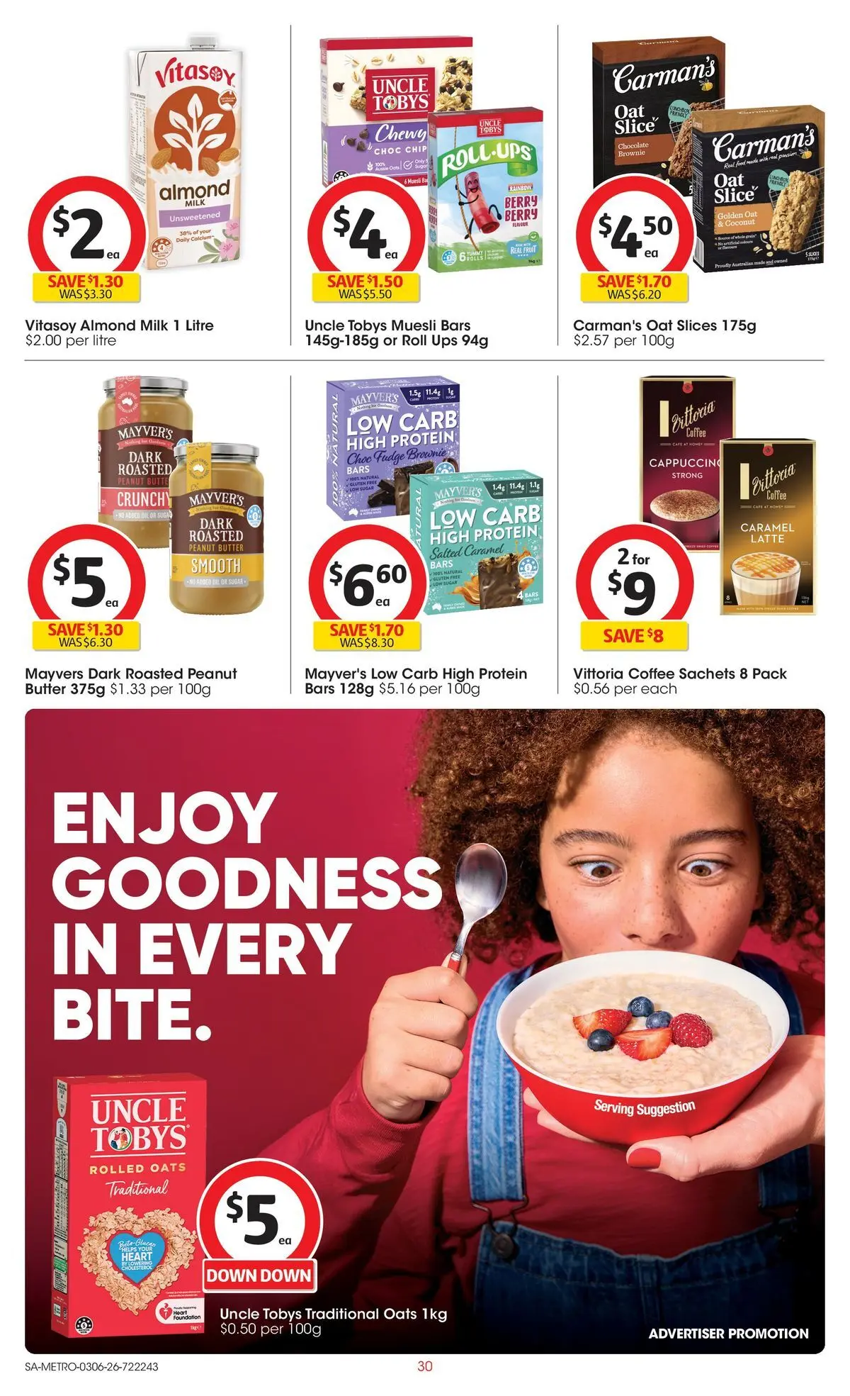﻿Coles catalogue valid from 02/06/2026 > Online Australia | Page: 30 | Products: Milk, Butter, Oats, Sugar