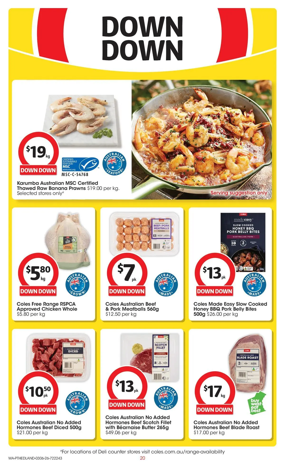 ﻿Coles catalogue valid from 02/06/2026 > Online Australia | Page: 20 | Products: Honey, Beef, Seafood, Scotch