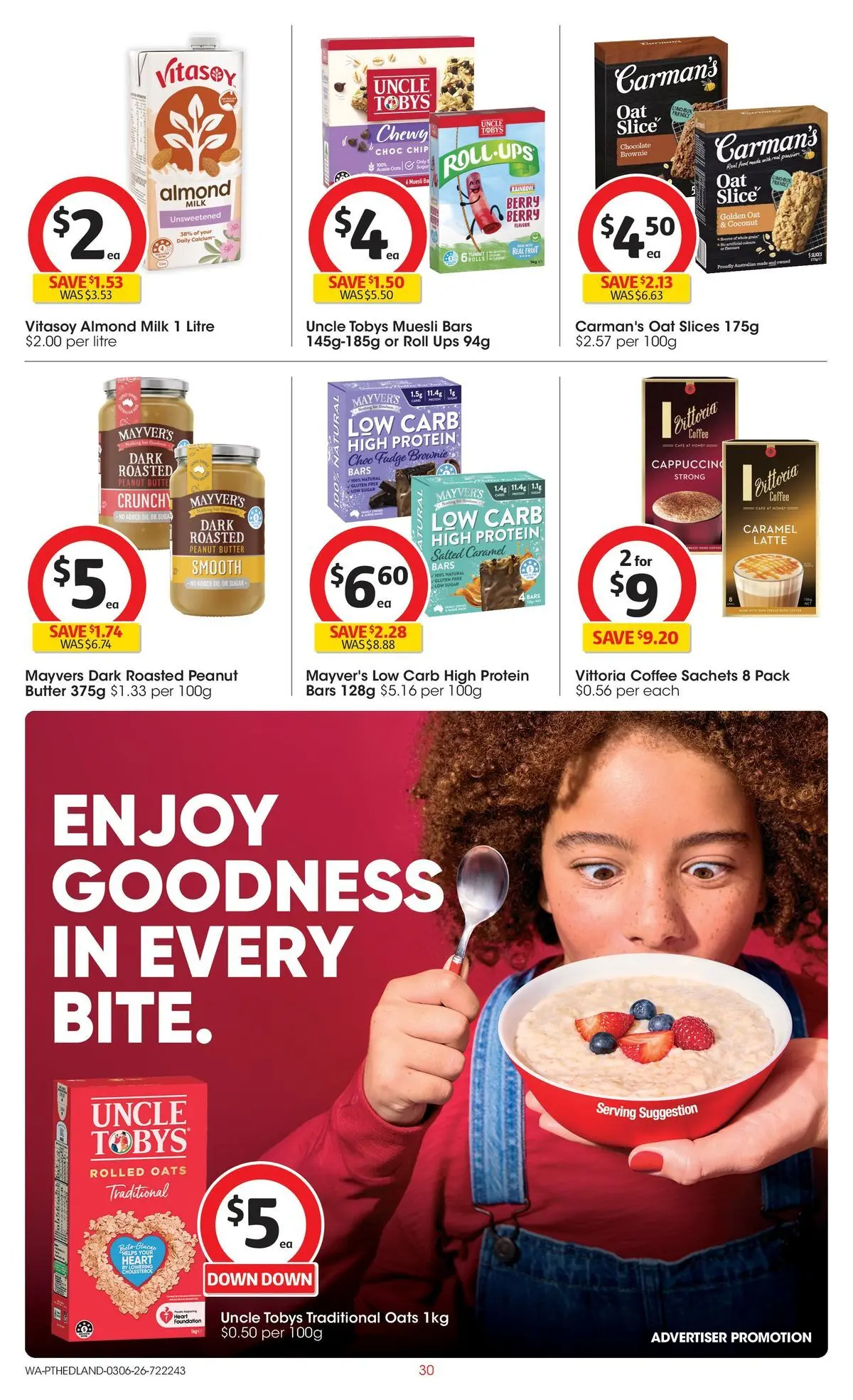﻿Coles catalogue valid from 02/06/2026 > Online Australia | Page: 30 | Products: Milk, Coffee, Chocolate, Oats