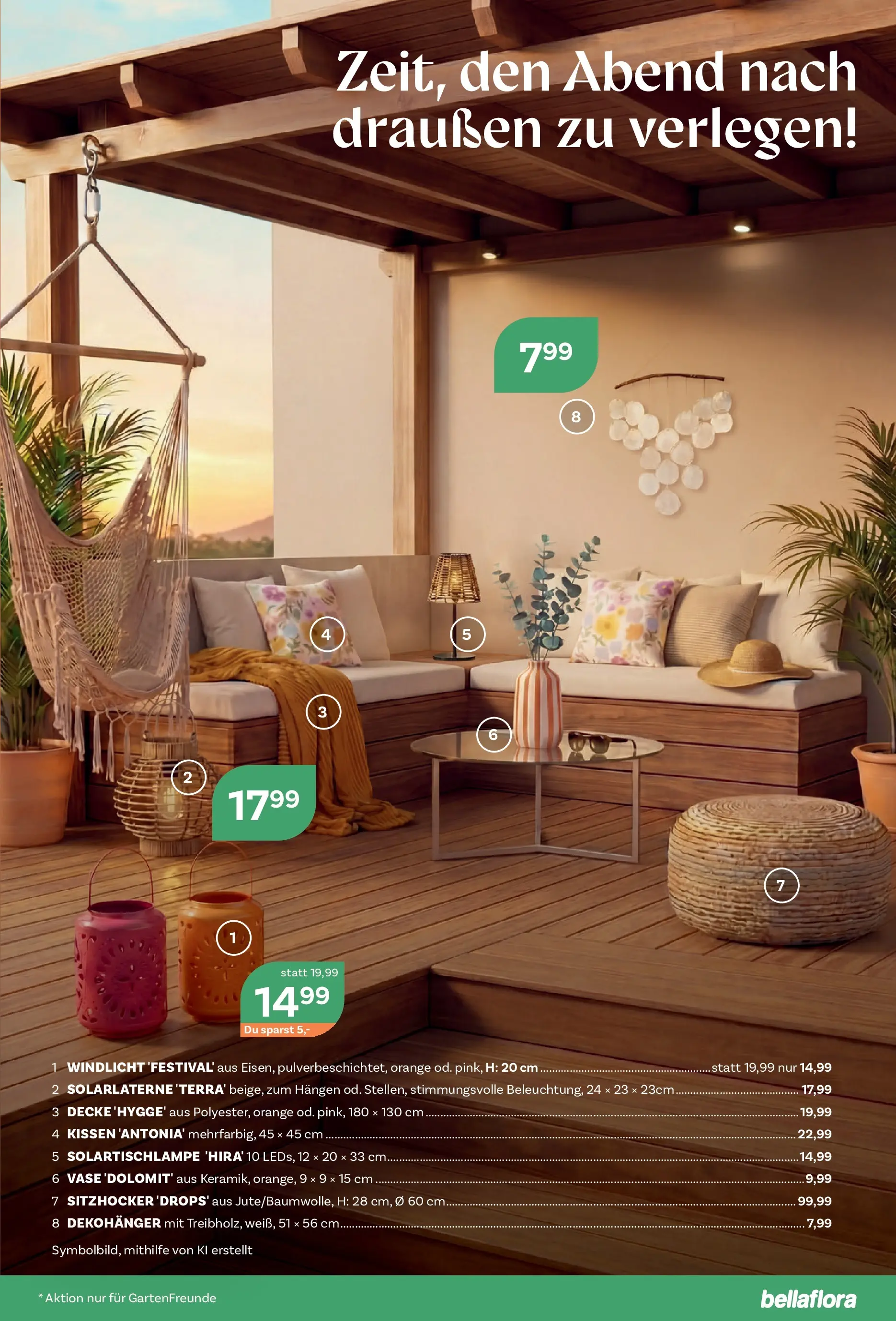 bellaflora Flugblatt von 05.06.2026 - Aktuelle Angebote | Seite: 5 | Produkte: Kissen, Decke, Vase
