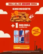Burger King King nuggets + 1 red bull - al 30.06.2026