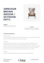Cinna ARMCHAIR BROWN INDOOR / OUTDOOR FIFTY. - au 30.06.2026