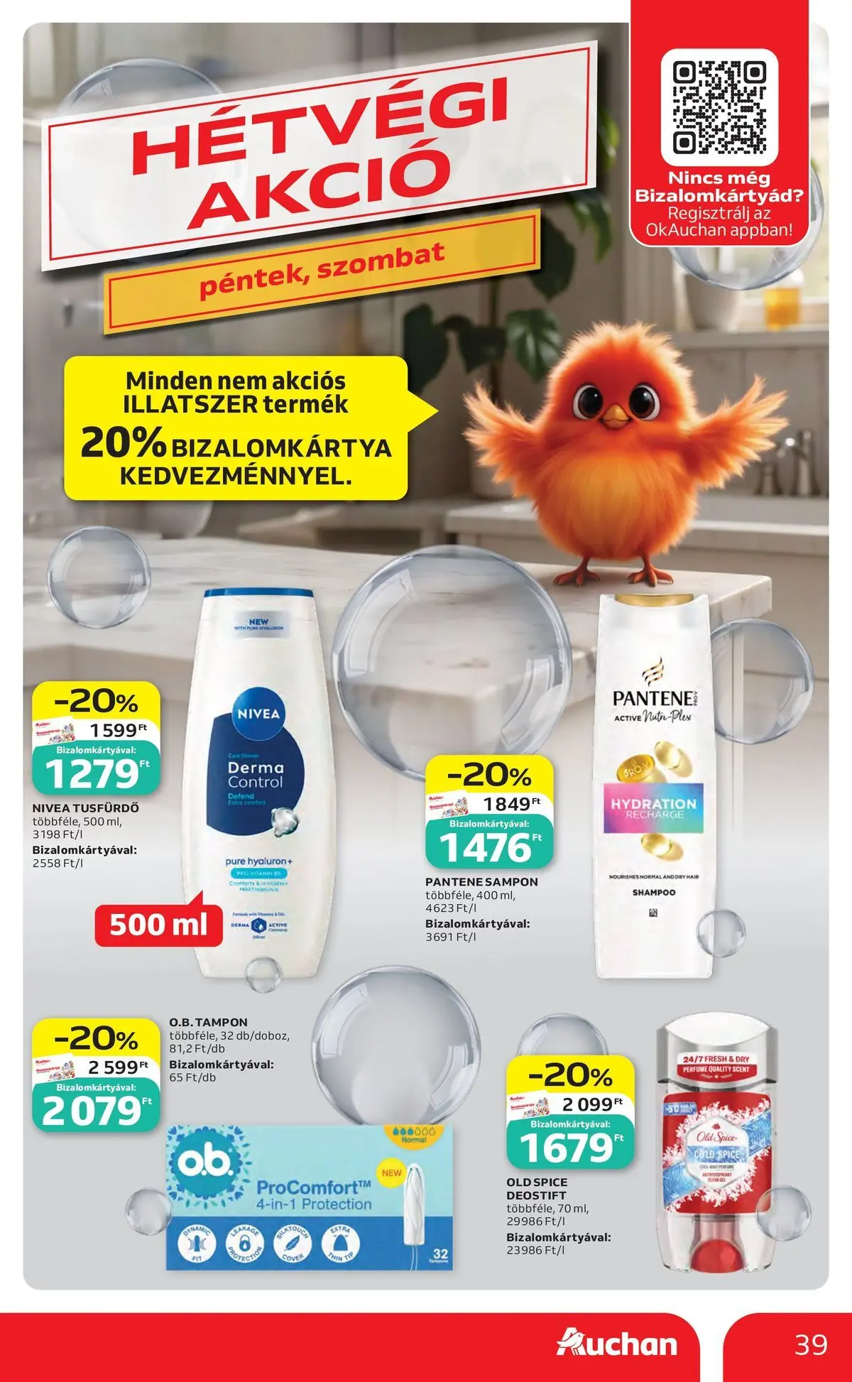 Auchan akciós újság Budapest - 2026.06.04. -tól/töl > akció, lapozható szórólap 🛍️ | Oldal: 39 | Termékek: Old spice, Sampon, Tusfürdő