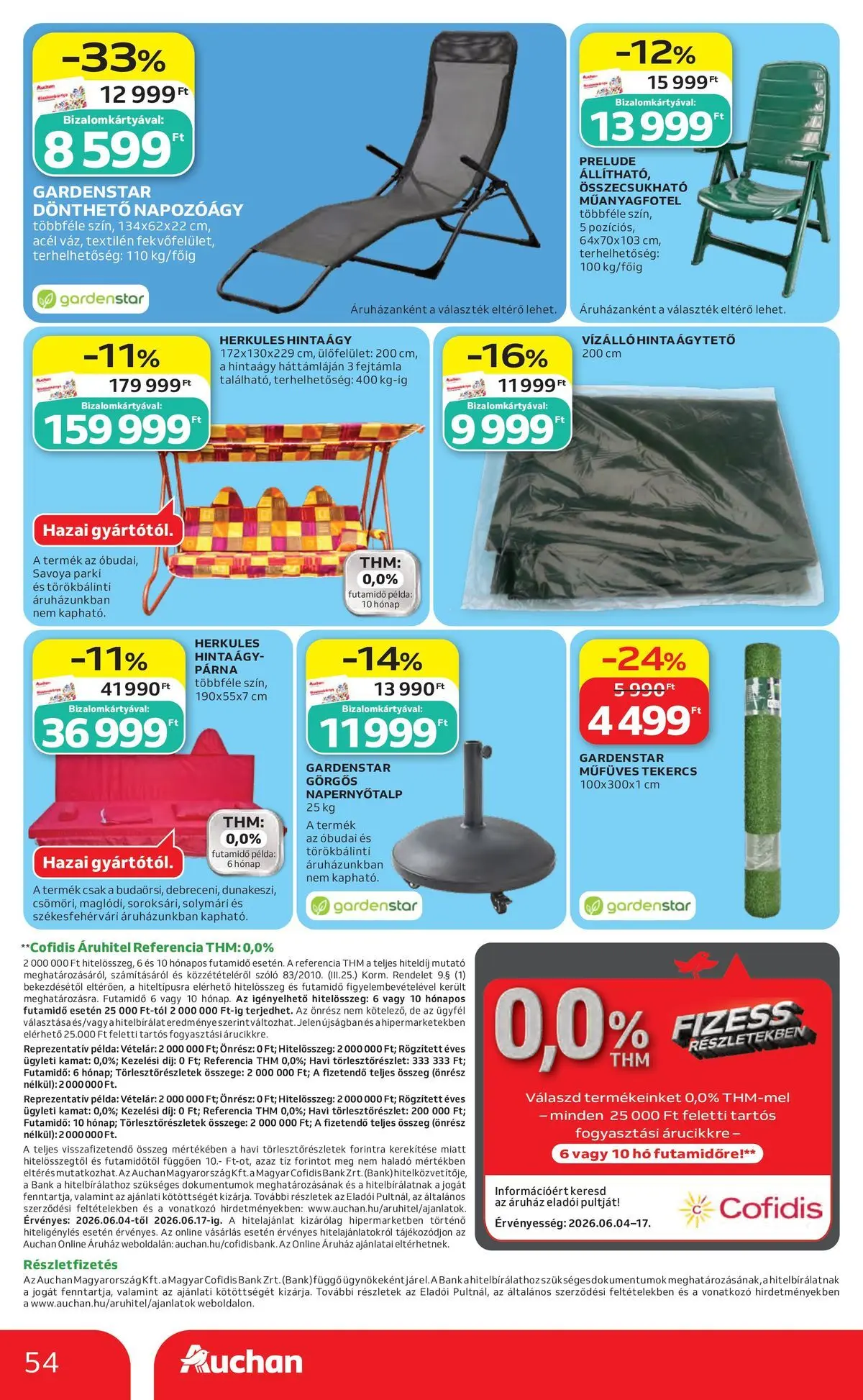 Auchan akciós újság Budapest - 2026.06.04. -tól/töl > akció, lapozható szórólap 🛍️ | Oldal: 55 | Termékek: Szőlő, Párna, Hintaágy, Napozóágy