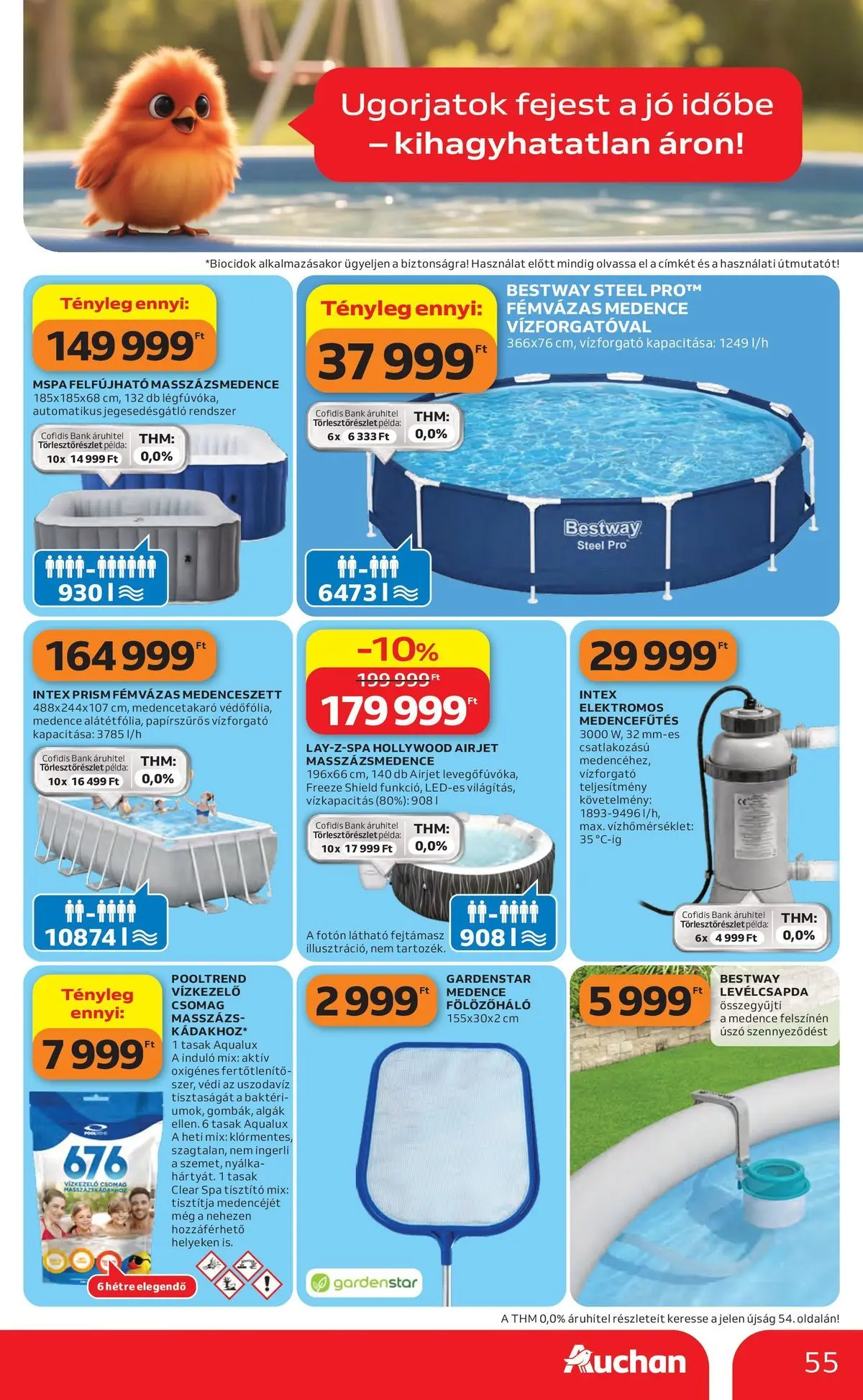 Auchan akciós újság Budapest - 2026.06.04. -tól/töl > akció, lapozható szórólap 🛍️ | Oldal: 56 | Termékek: Medence