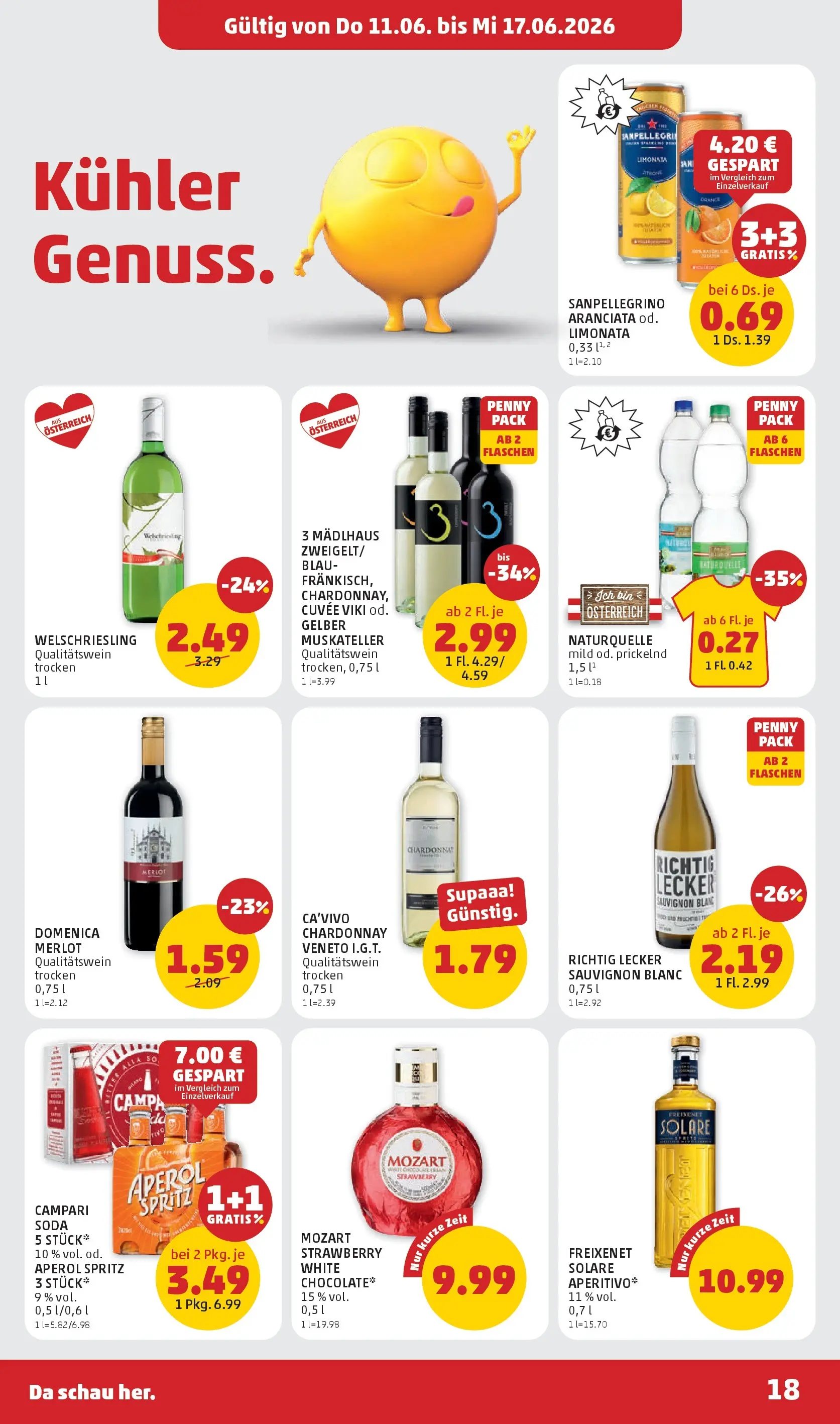 Penny Markt - PENNY: Die ganze Woche sparen. ab (10.06.2026) - Angebote, Prospekt | Seite: 18 | Produkte: Nauriit