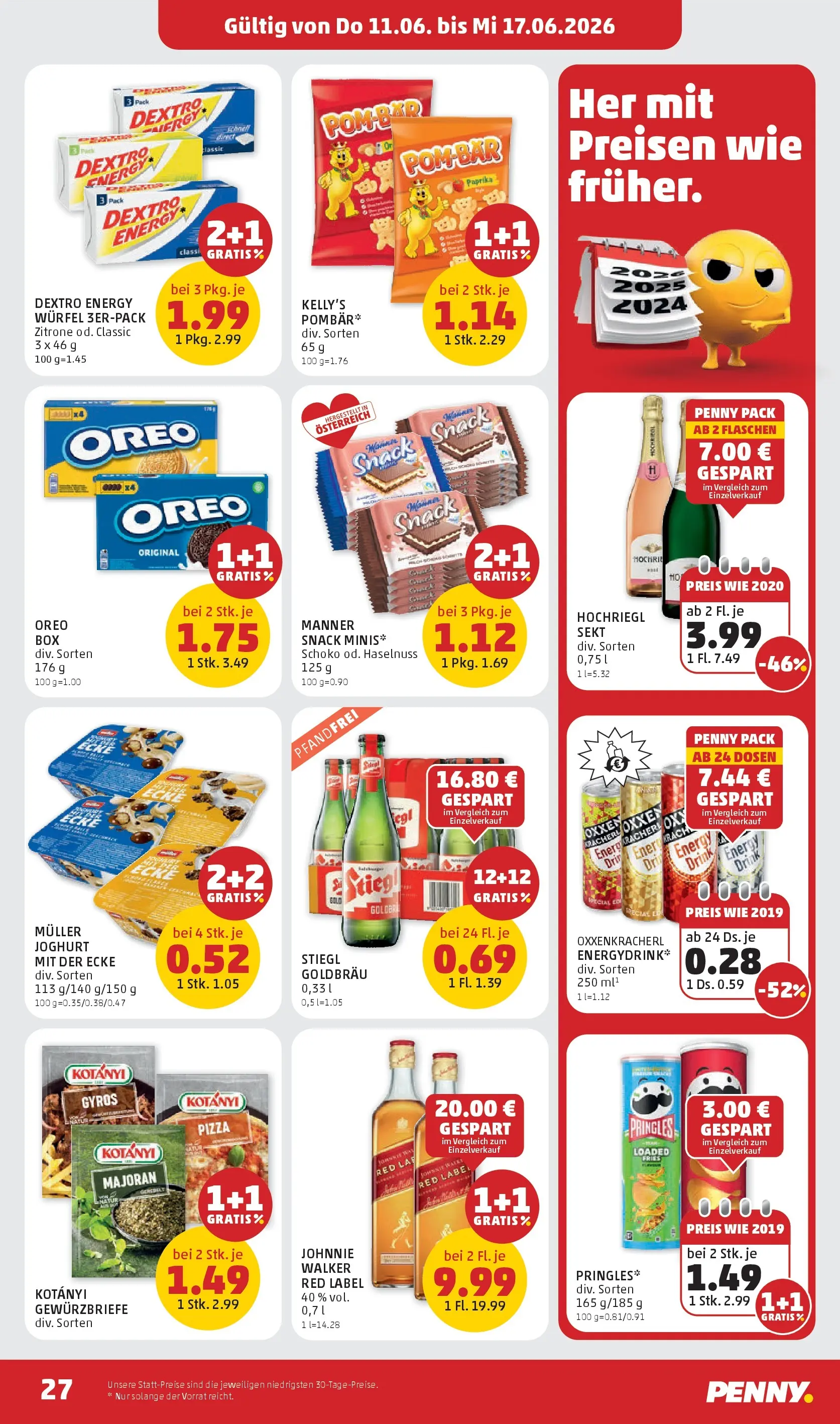 Penny Markt - PENNY: Die ganze Woche sparen. ab (10.06.2026) - Angebote, Prospekt | Seite: 27 | Produkte: Zitrone, Joghurt, Pizza
