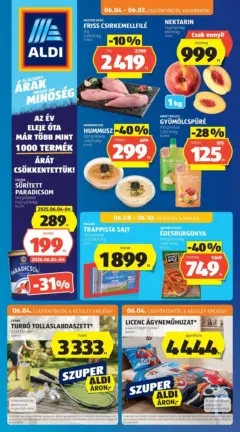 Aldi aktuális akciós újság - amely érvényes a következő dátumtól: 04.06.2026