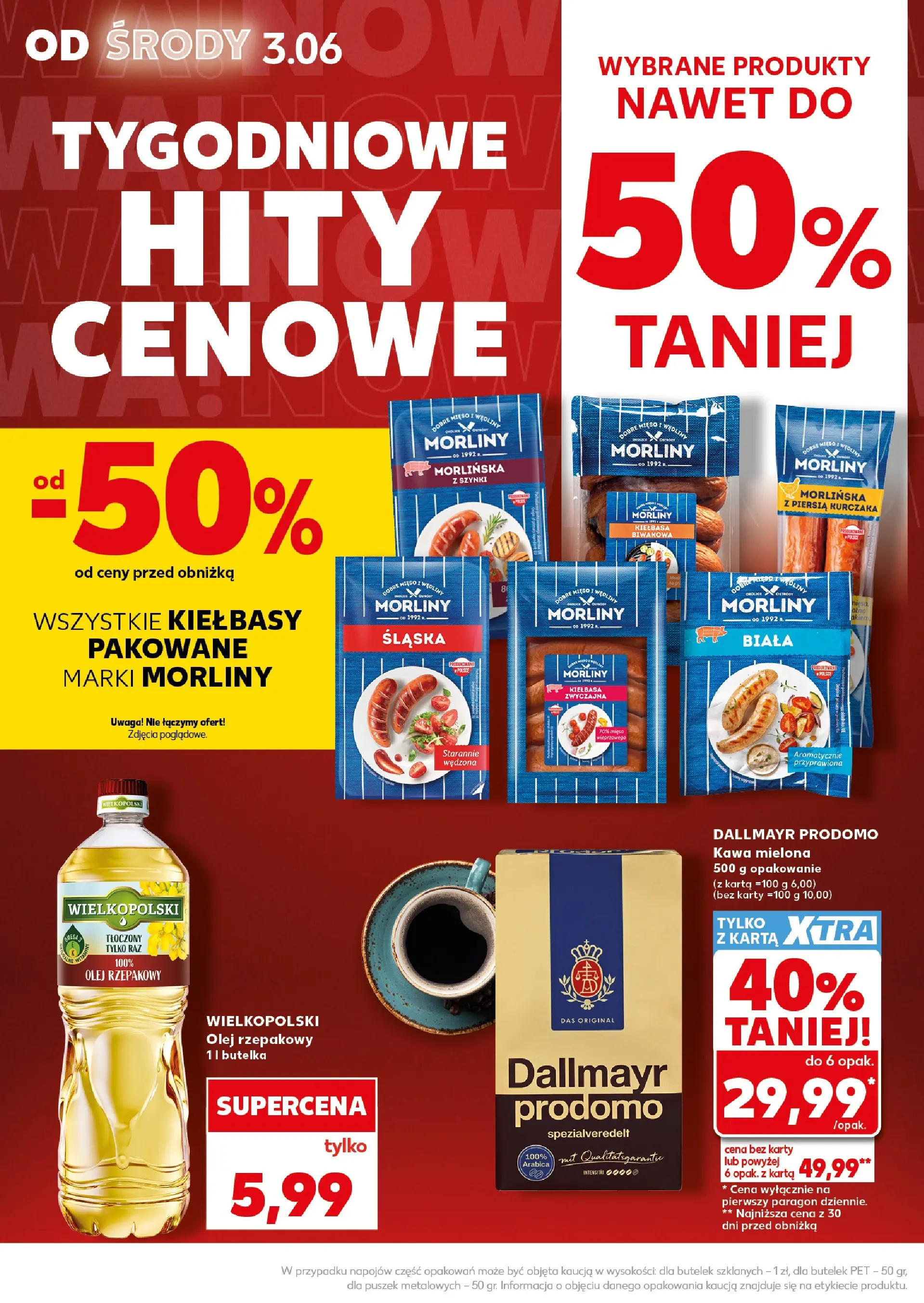 Kaufland gazetka - Super Piątek i Sobota od 05.06.2026 - od jutra PDF | Strona: 6 | Produkty: Kiełbasa, Karta, Olej, Kawa