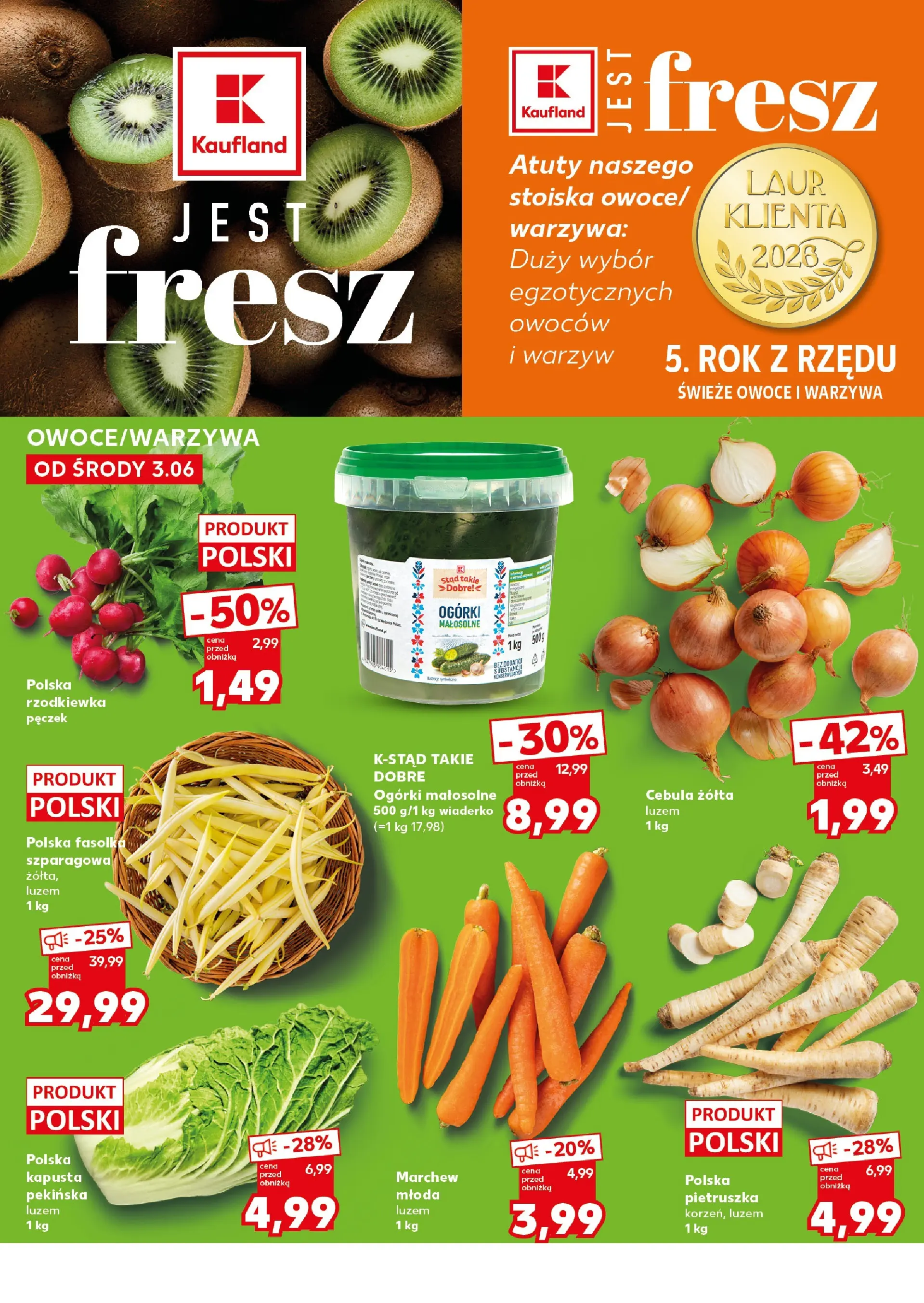 Kaufland gazetka - Super Piątek i Sobota od 05.06.2026 - od jutra PDF | Strona: 8 | Produkty: Kapusta, Ogórki, Warzywa, Owoce
