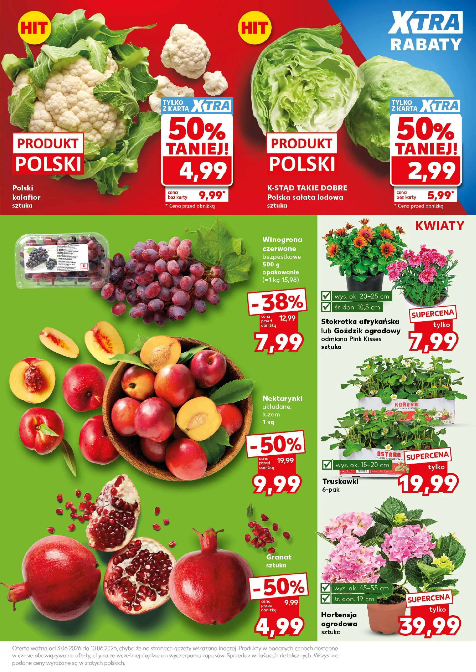 Kaufland gazetka - Super Piątek i Sobota od 05.06.2026 - od jutra PDF | Strona: 9 | Produkty: Winogrona, Kalafior, Goździk, Truskawki
