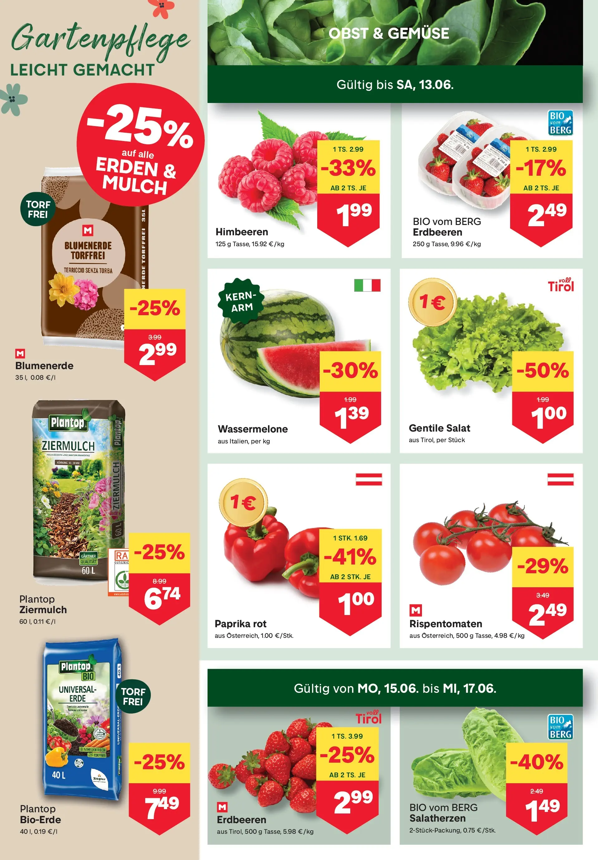 MPREIS Steyr von 10.06.2026 - Aktuelle Angebote | Seite: 2 | Produkte: Salat, Gemüse, Obst, Wassermelone