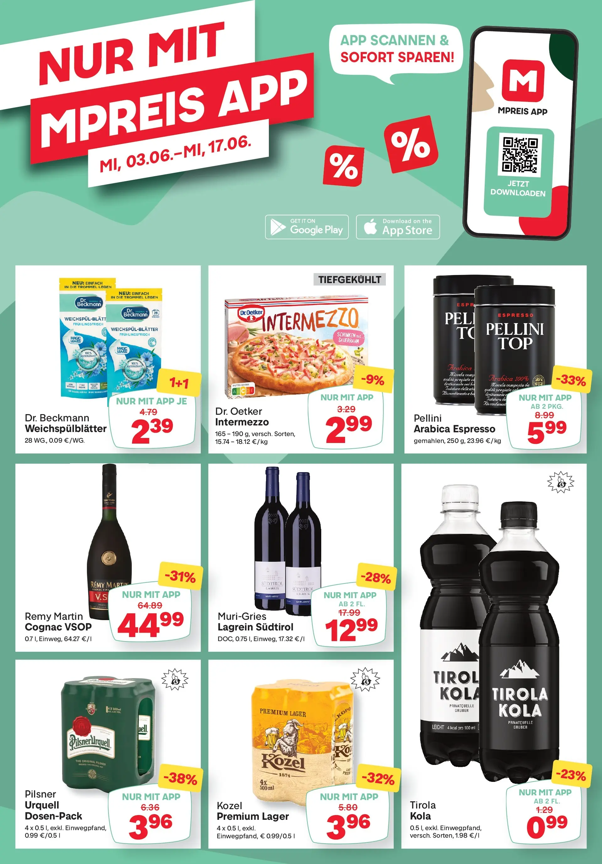 MPREIS Steyr von 10.06.2026 - Aktuelle Angebote | Seite: 14 | Produkte: Schinken, Sauerrahm