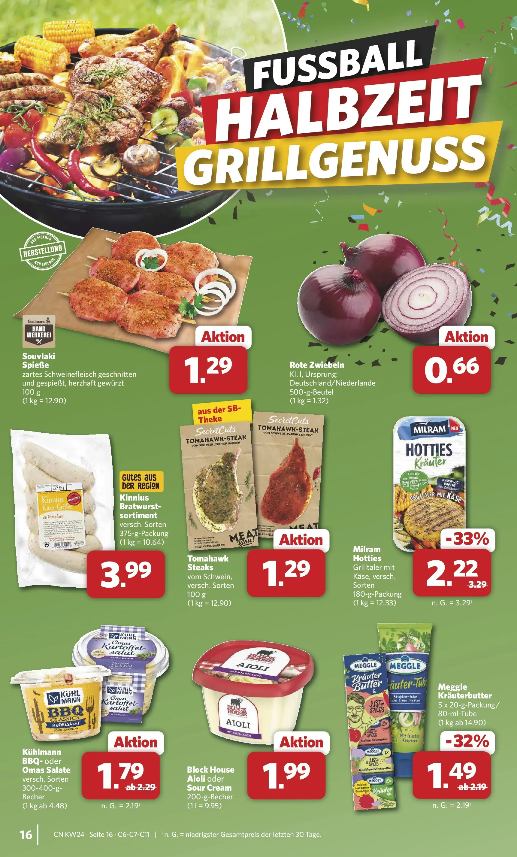 Combi Prospekt Dülmen (ab 08.06.2026) zum Blättern | Seite: 16 | Produkte: Käse, Theke, Fußball, Knoblauch
