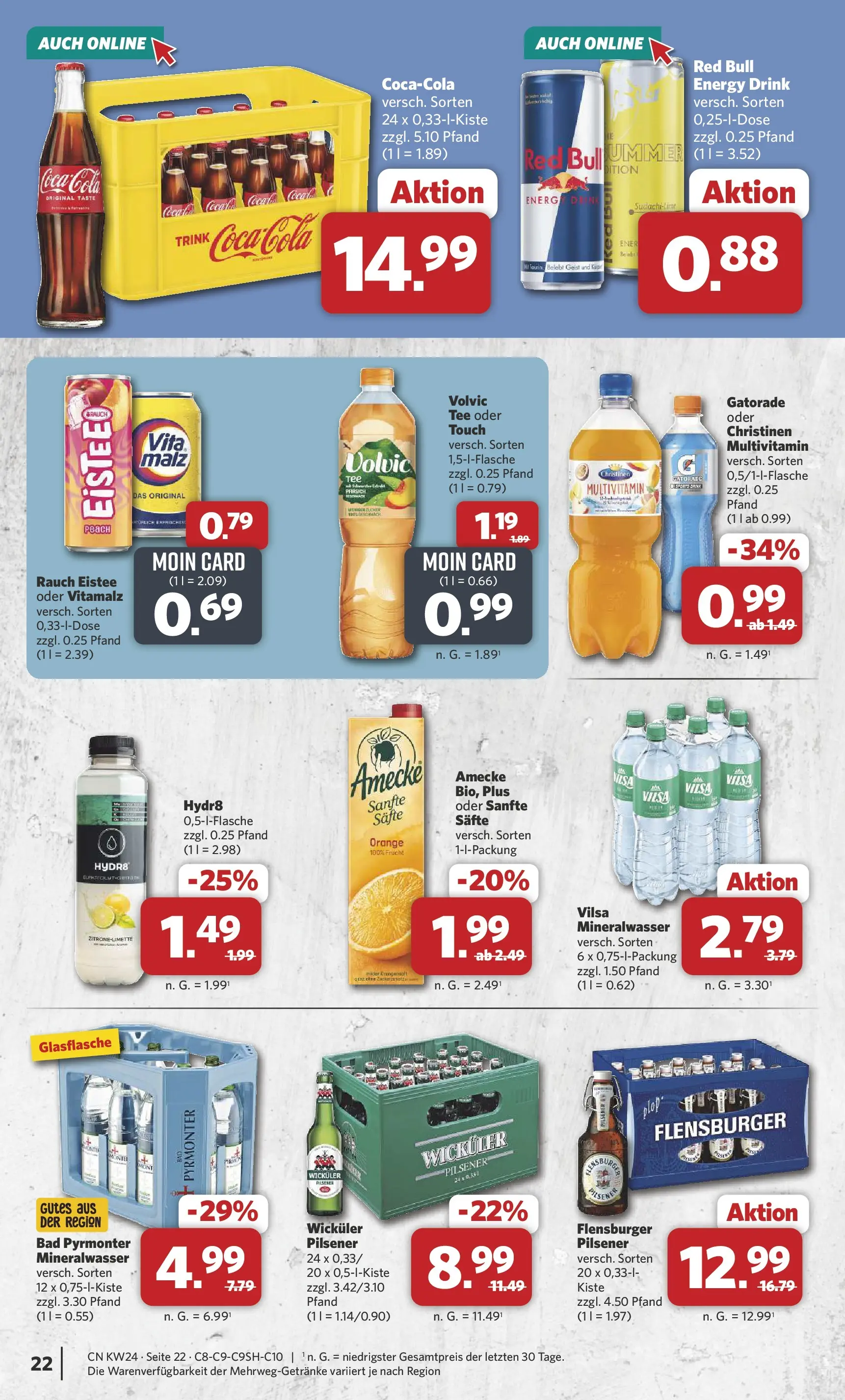Combi Prospekt Detmold (ab 08.06.2026) zum Blättern | Seite: 24 | Produkte: Red bull, Energy, Tee, Volvic