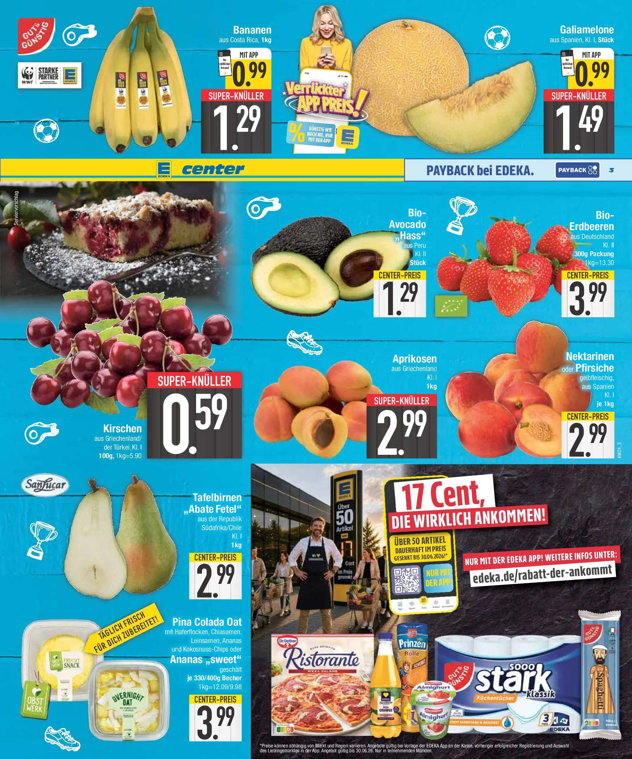 Edeka prospekt Abensberg (ab 07.06.2026) » Angebote Online | Seite: 3 | Produkte: Ristorante, Nektarinen, Bananen, Avocado