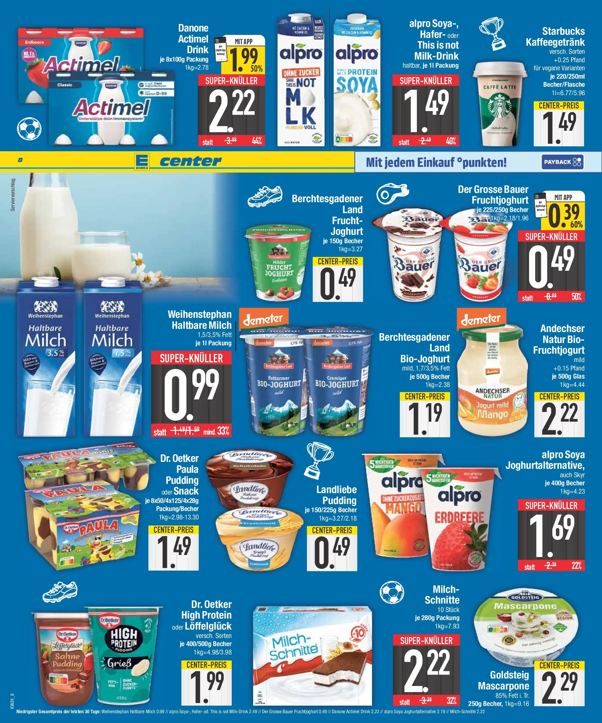 Edeka prospekt Abensberg (ab 07.06.2026) » Angebote Online | Seite: 8 | Produkte: Haltbare milch, Pudding, Zucker, Mango