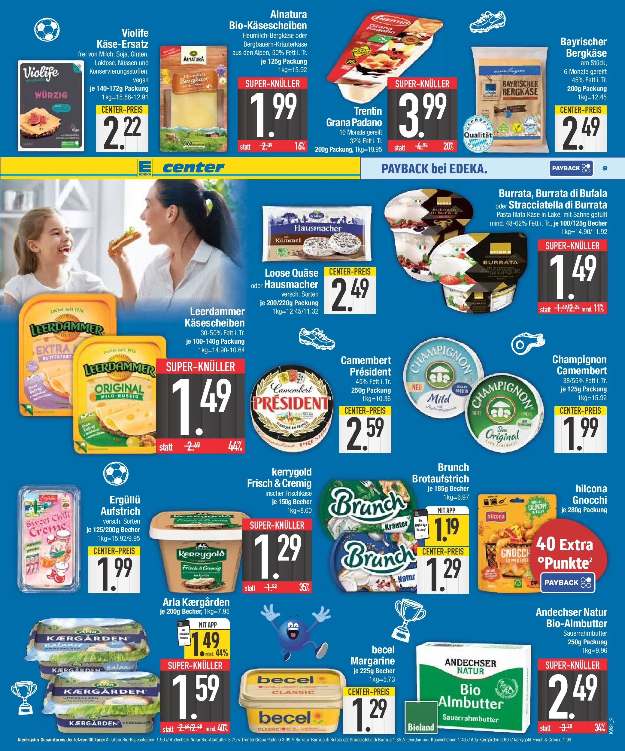Edeka prospekt Abensberg (ab 07.06.2026) » Angebote Online | Seite: 9 | Produkte: Käse, Becel, Leerdammer, Sahne
