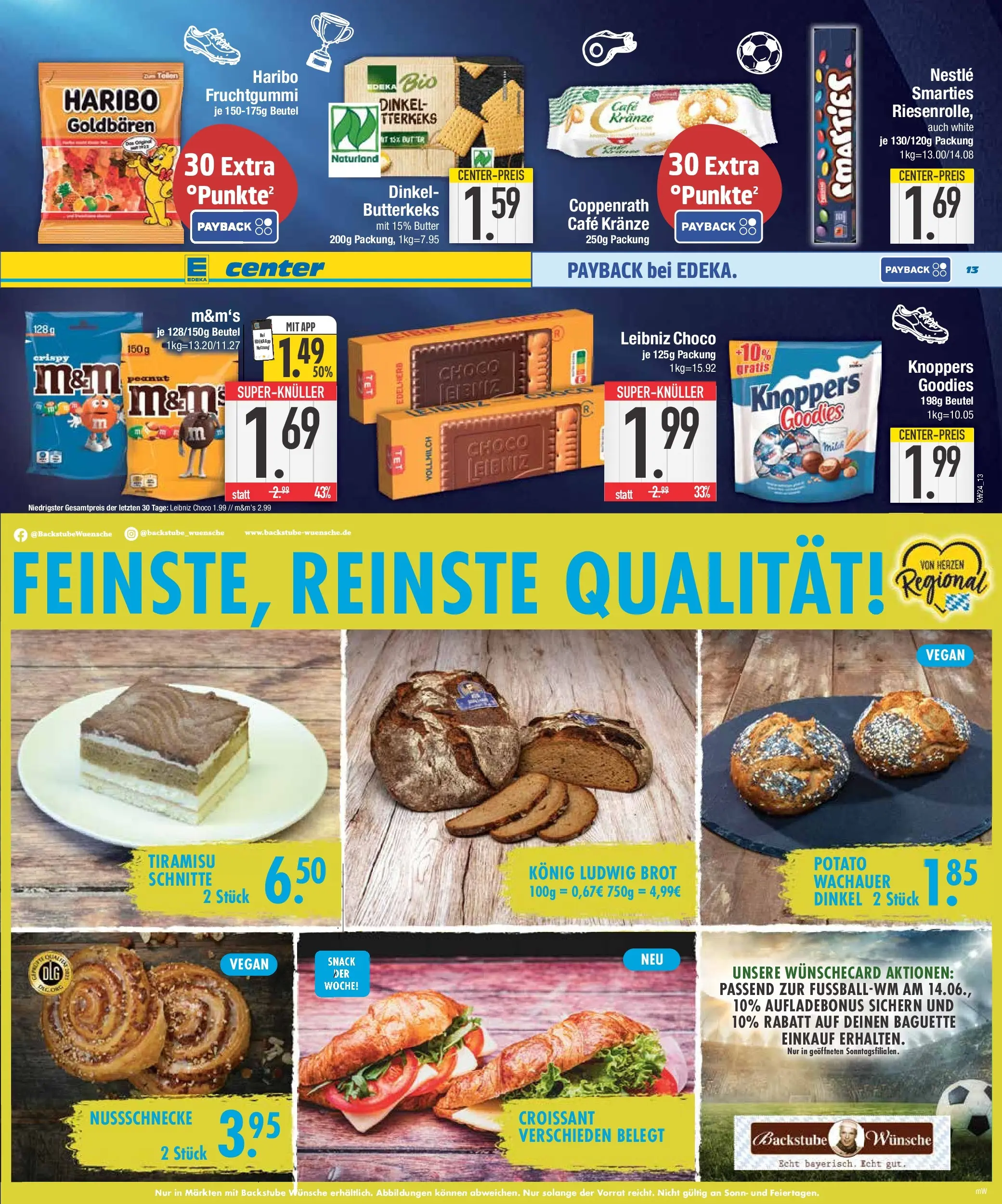 Edeka prospekt Abensberg (ab 07.06.2026) » Angebote Online | Seite: 13 | Produkte: Butter, Smarties, Croissant, Knoppers