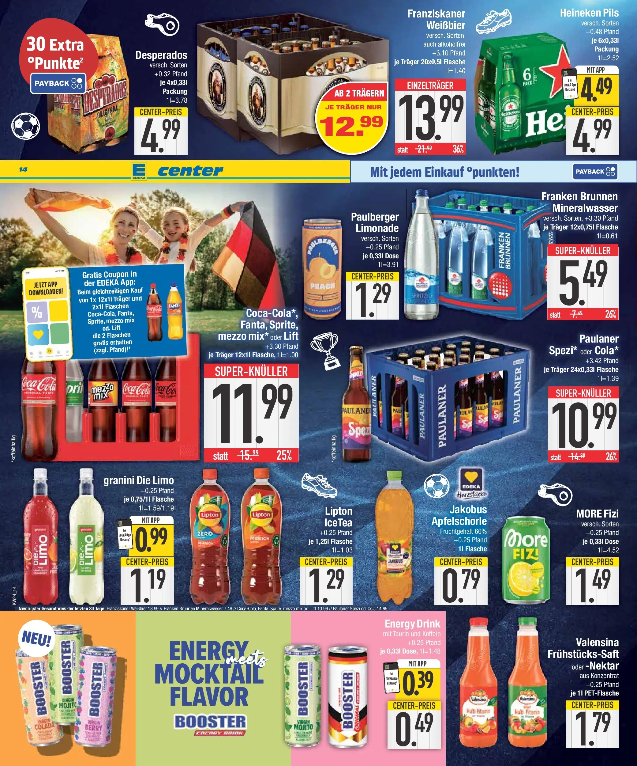 Edeka prospekt Abensberg (ab 07.06.2026) » Angebote Online | Seite: 14 | Produkte: Mezzo mix, Fanta, Limonade, Valensina
