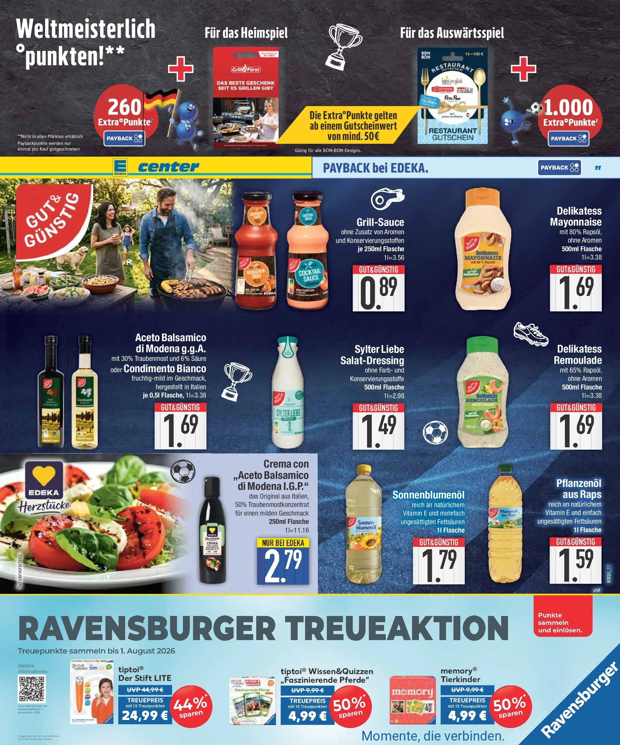 Edeka prospekt Abensberg (ab 07.06.2026) » Angebote Online | Seite: 11 | Produkte: Balsamico, Sonnenblumenol, Dressing, Mayonnaise