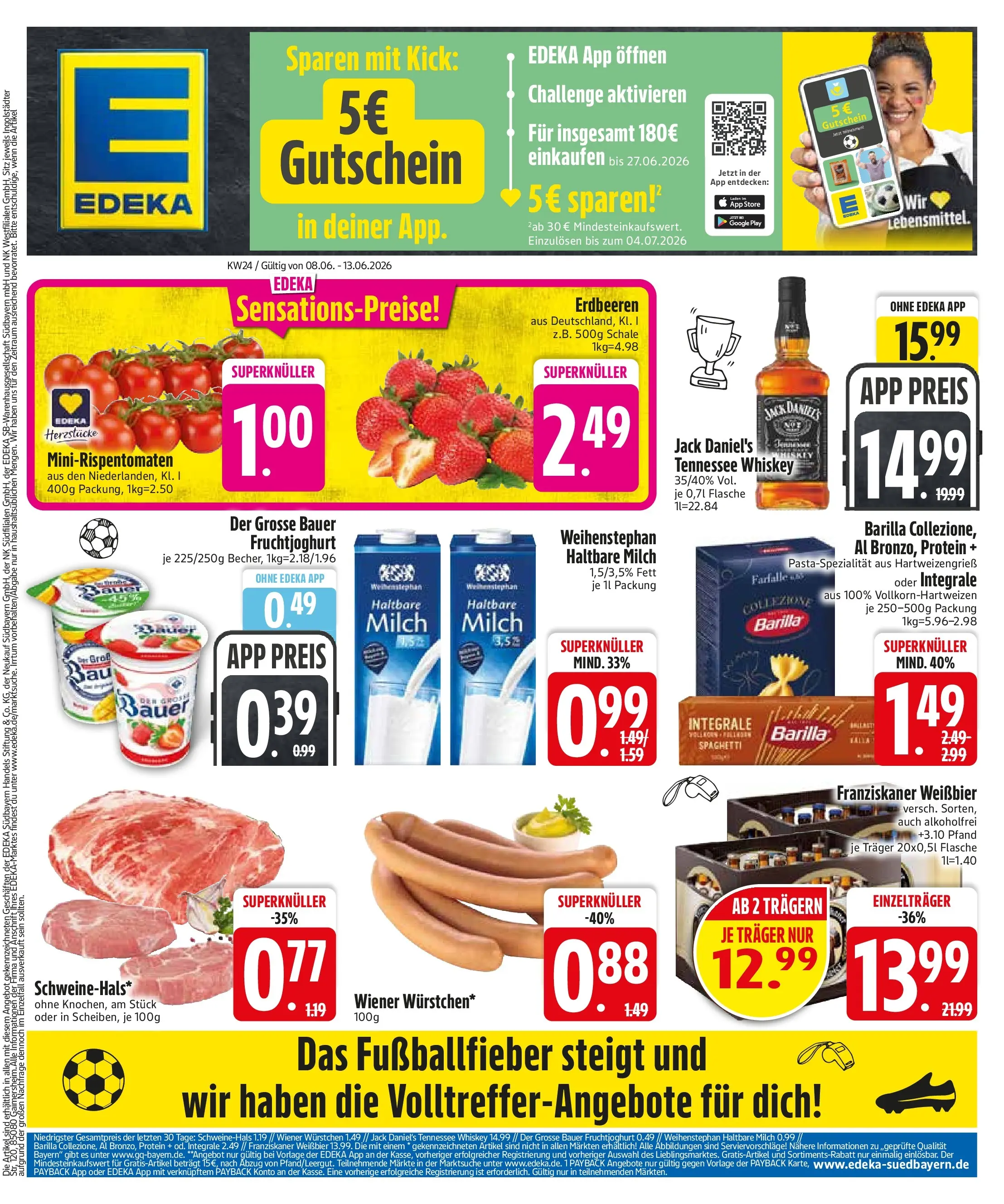 Edeka prospekt Neumarkt St. Veit (ab 07.06.2026) » Angebote Online | Seite: 3 | Produkte: Weißbier, Jack Daniel's, Erdbeeren, Whiskey