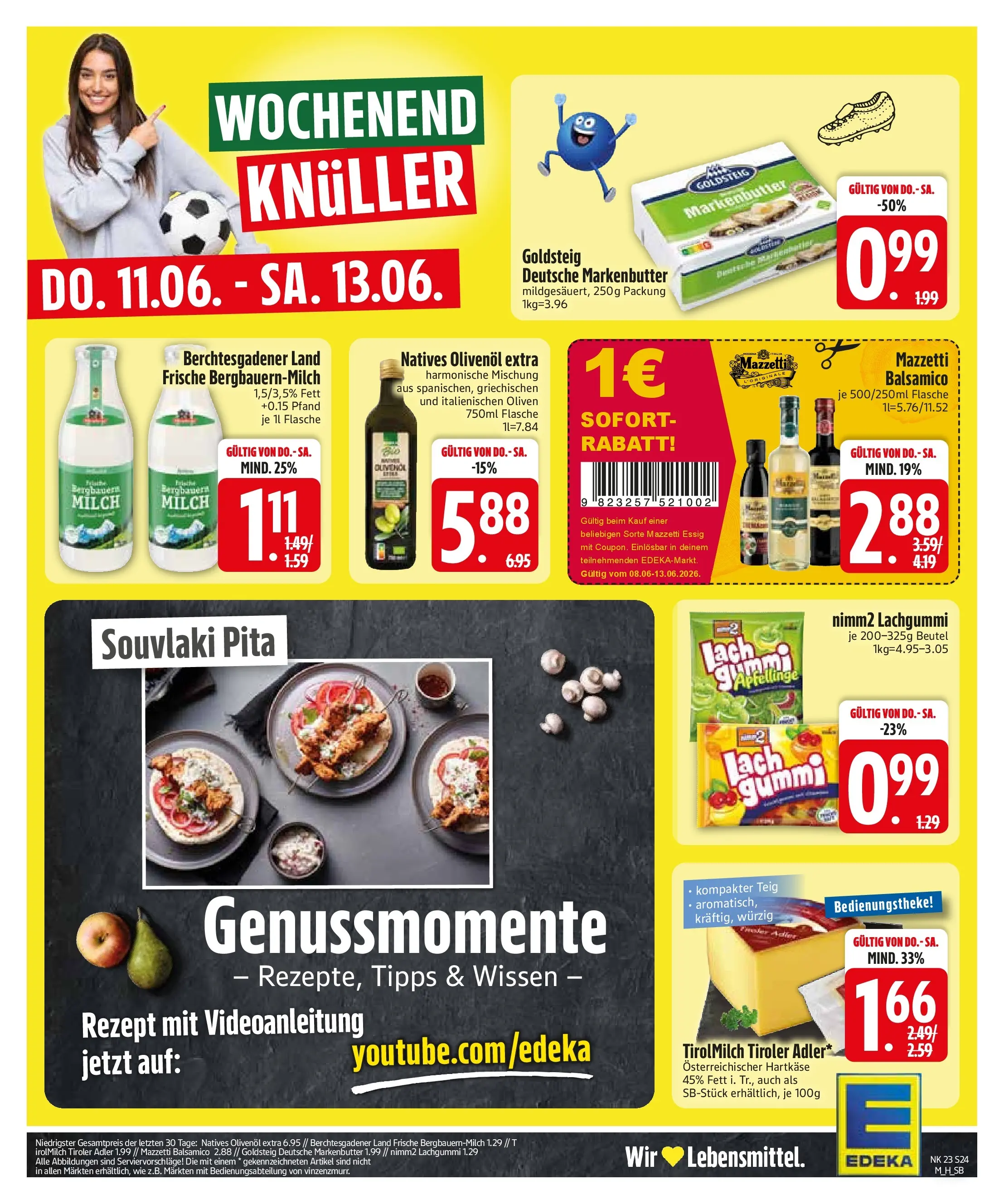 Edeka prospekt Bodenkirchen (ab 07.06.2026) » Angebote Online | Seite: 26 | Produkte: Milch, Butter, Balsamico, Essig