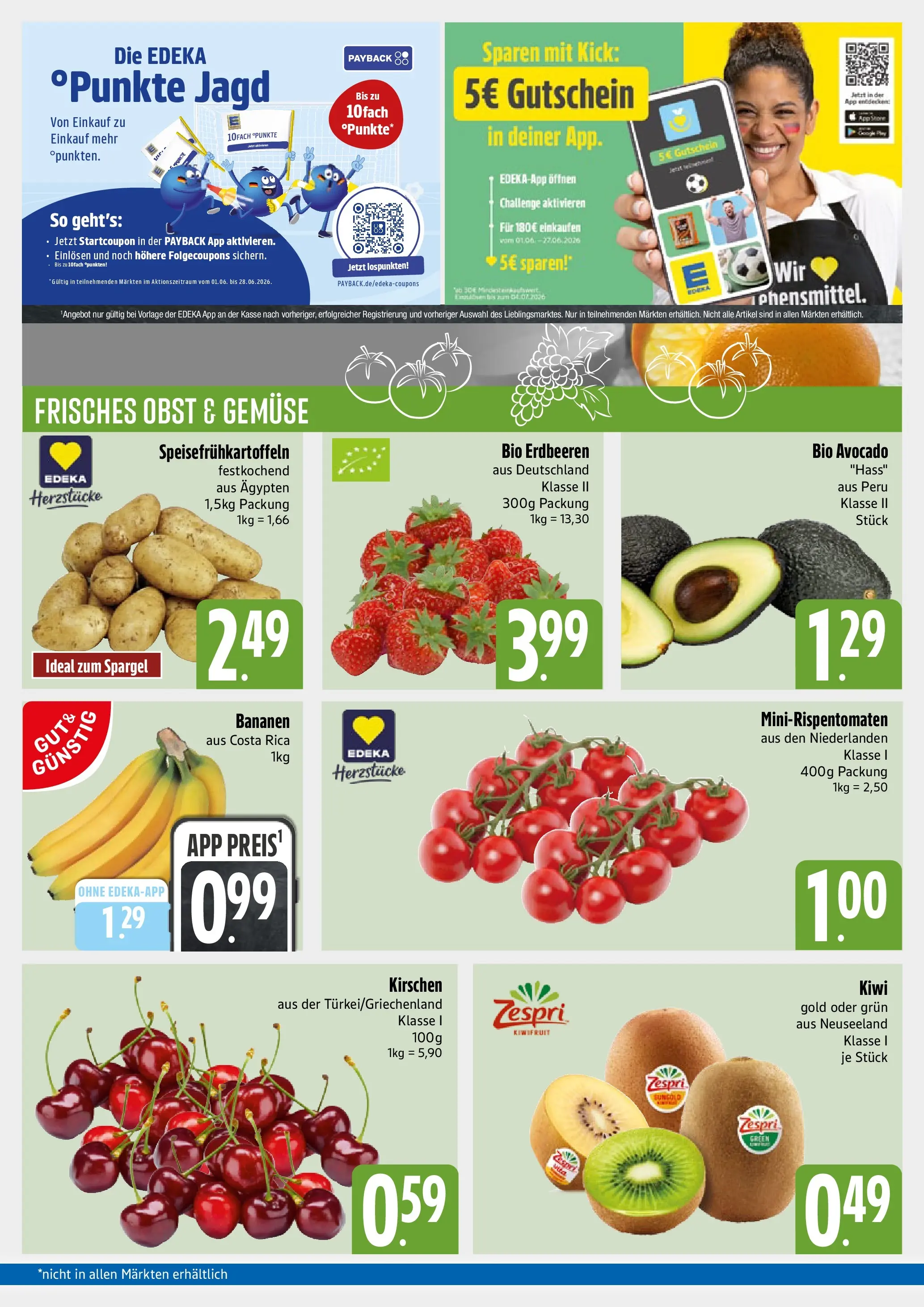 Angebote - E xpress: Wochenangebote (ab 07.06.2026) zum Blättern | Seite: 3 | Produkte: Kirschen, Gemüse, Erdbeeren, Kiwi