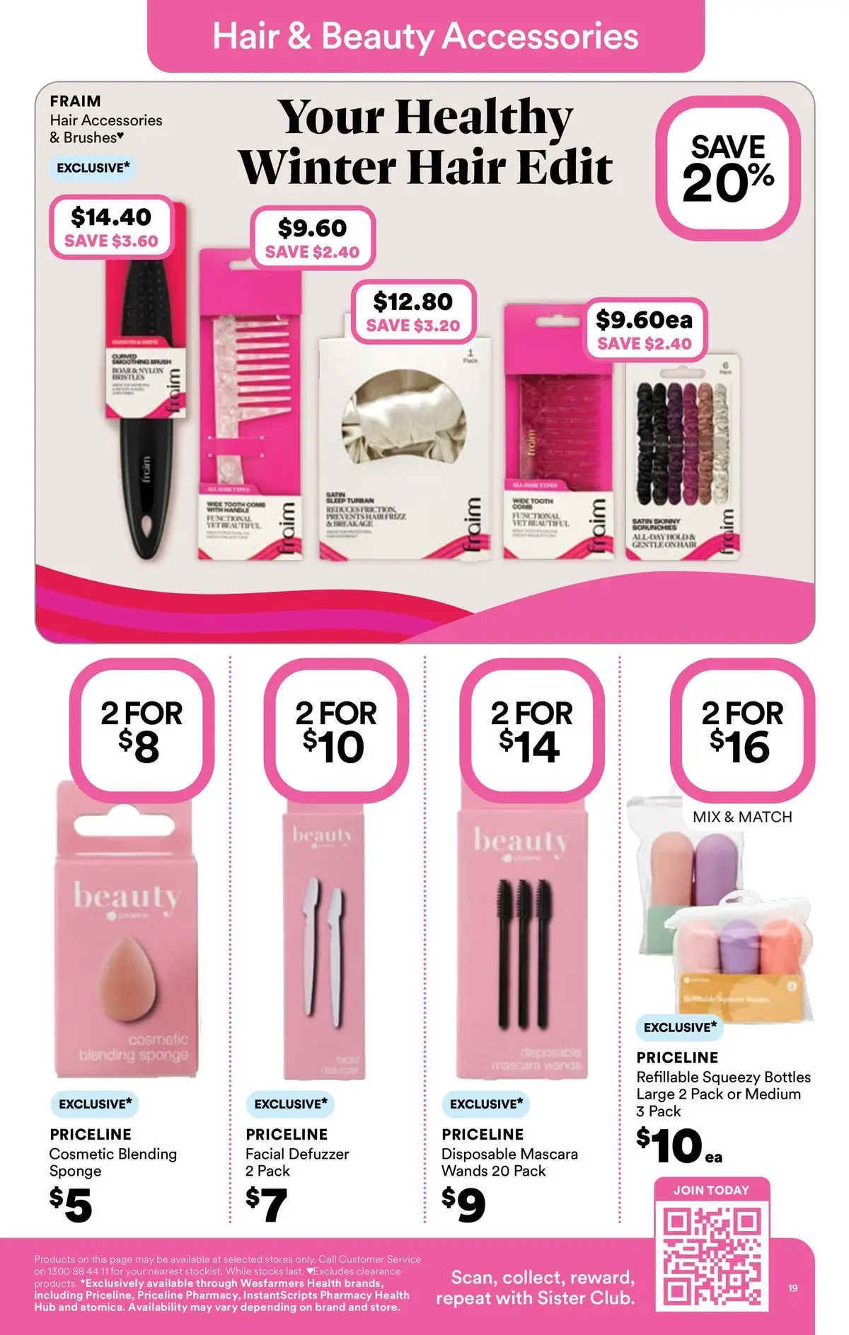 Priceline Pharmacy catalogue Albury - 03/06/2026 > weekly / monthly specials | Page: 19 | Products: Mascara, Sponge, Accessories