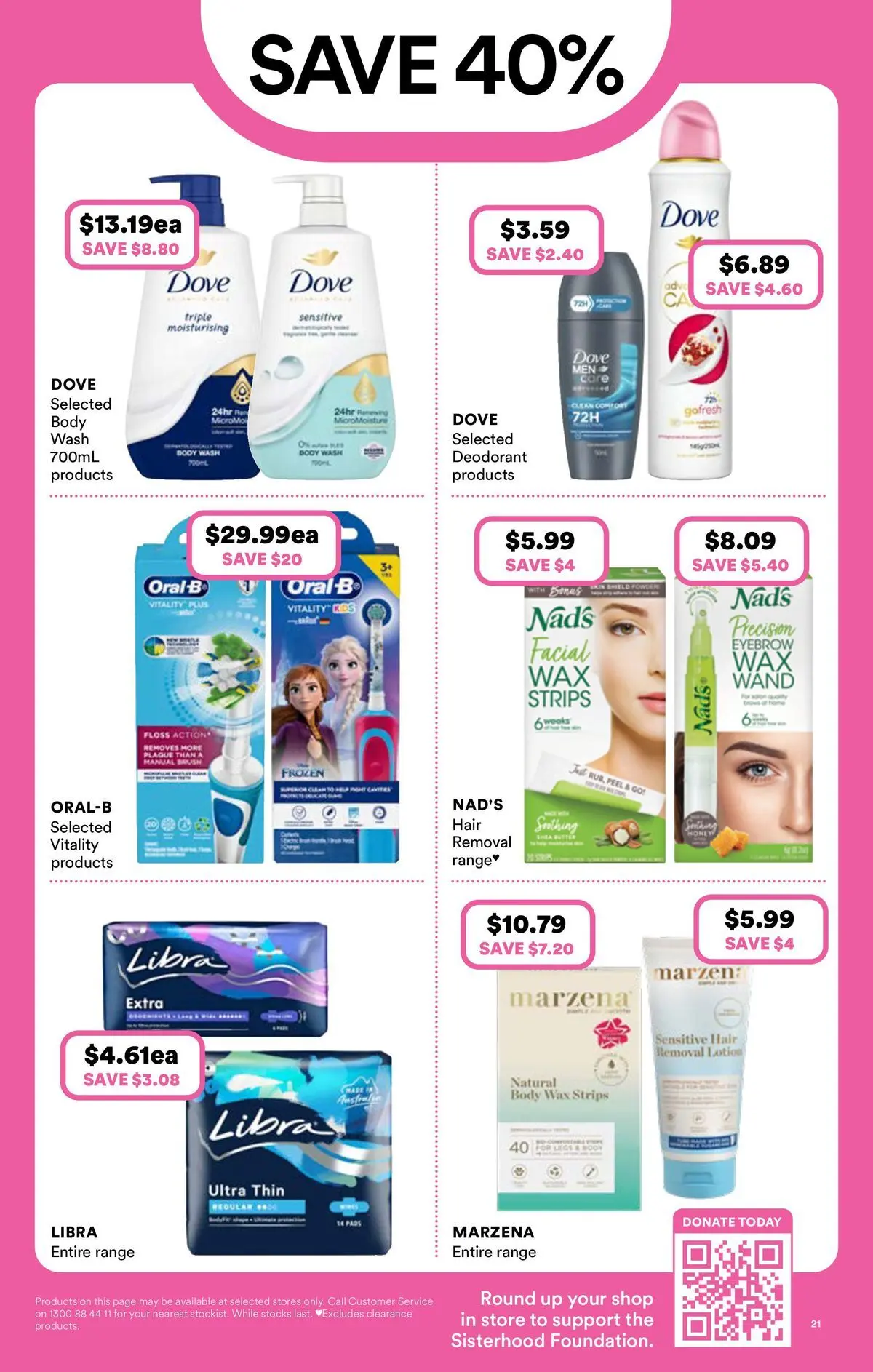 Priceline Pharmacy catalogue Albury - 03/06/2026 > weekly / monthly specials | Page: 21 | Products: Lotion, Deodorant, Eyebrow, Hair removal