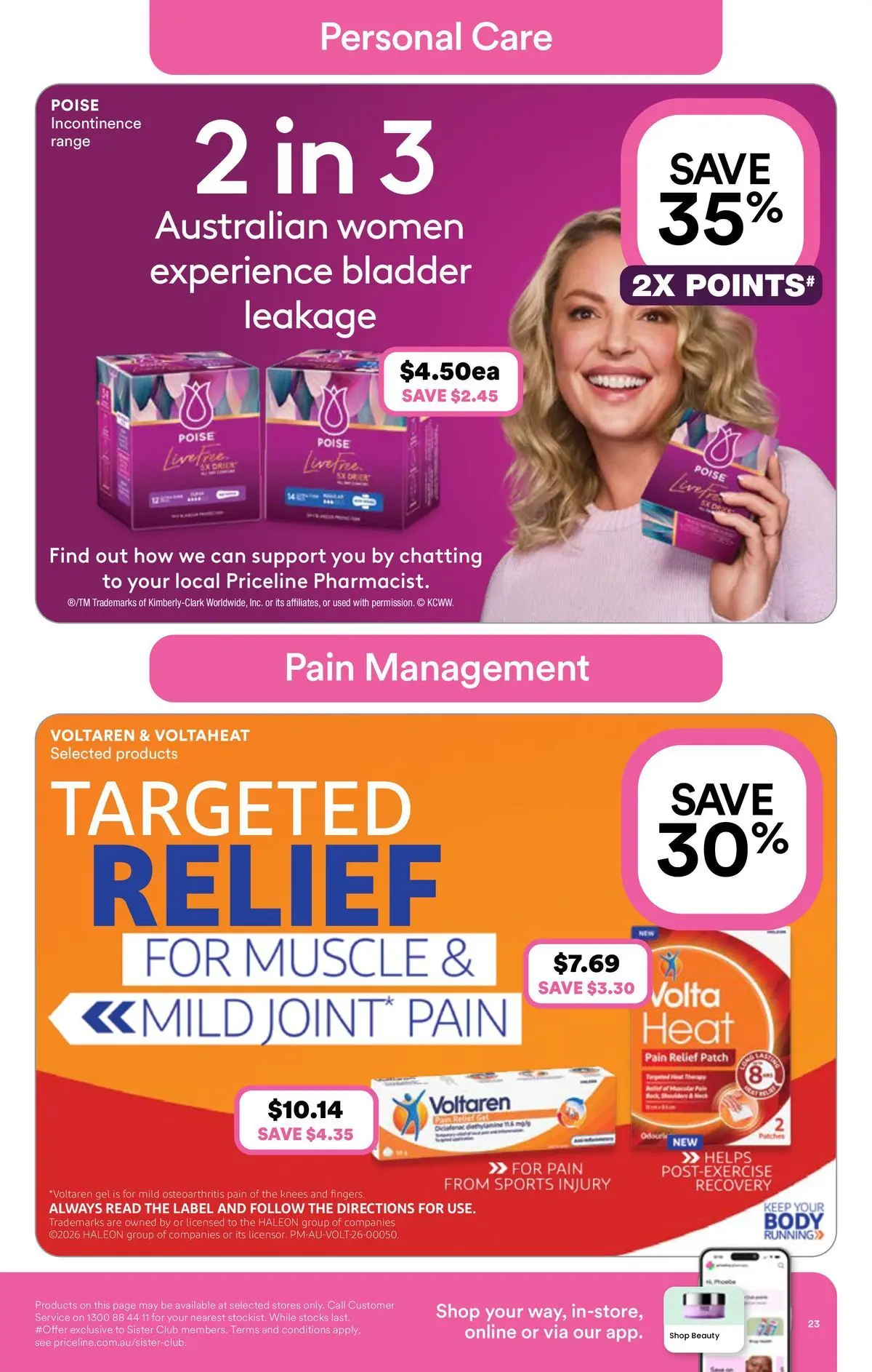 Priceline Pharmacy catalogue Albury - 03/06/2026 > weekly / monthly specials | Page: 23 | Products: Pain relief