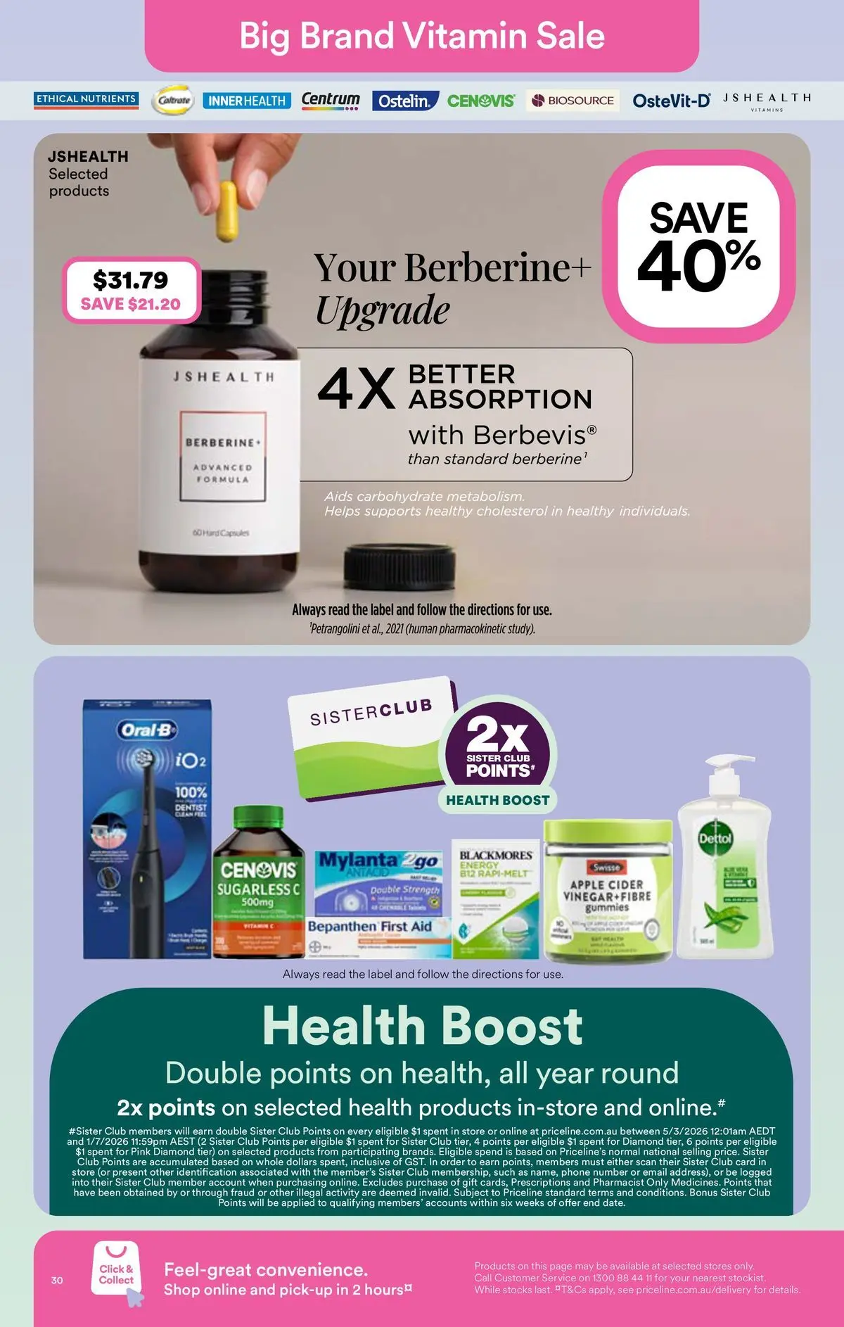 Priceline Pharmacy catalogue Albury - 03/06/2026 > weekly / monthly specials | Page: 30 | Products: Diamond, Vinegar, Phone, Vitamin