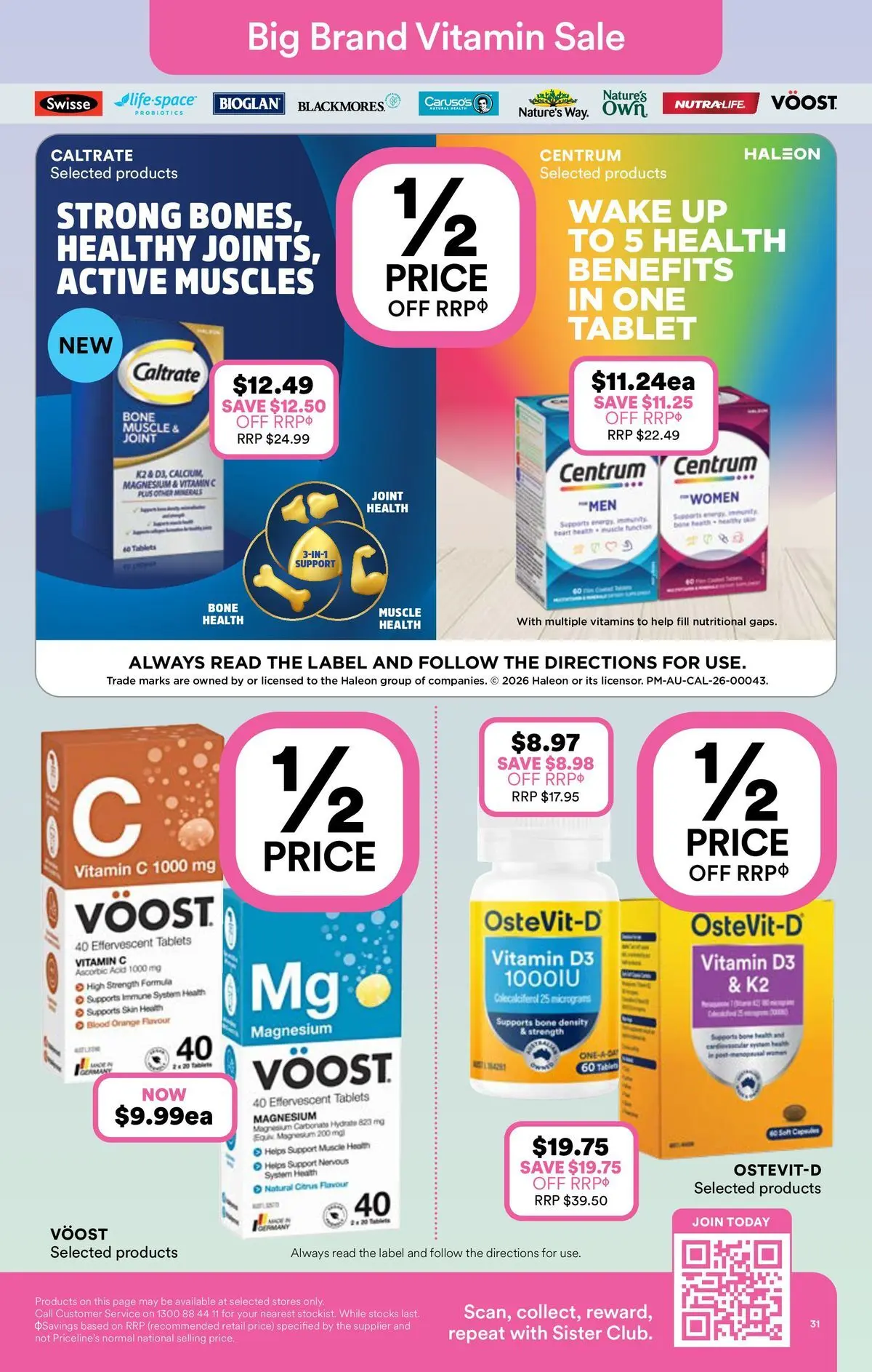 Priceline Pharmacy catalogue Albury - 03/06/2026 > weekly / monthly specials | Page: 31 | Products: Tablet, Tablets, Vitamin