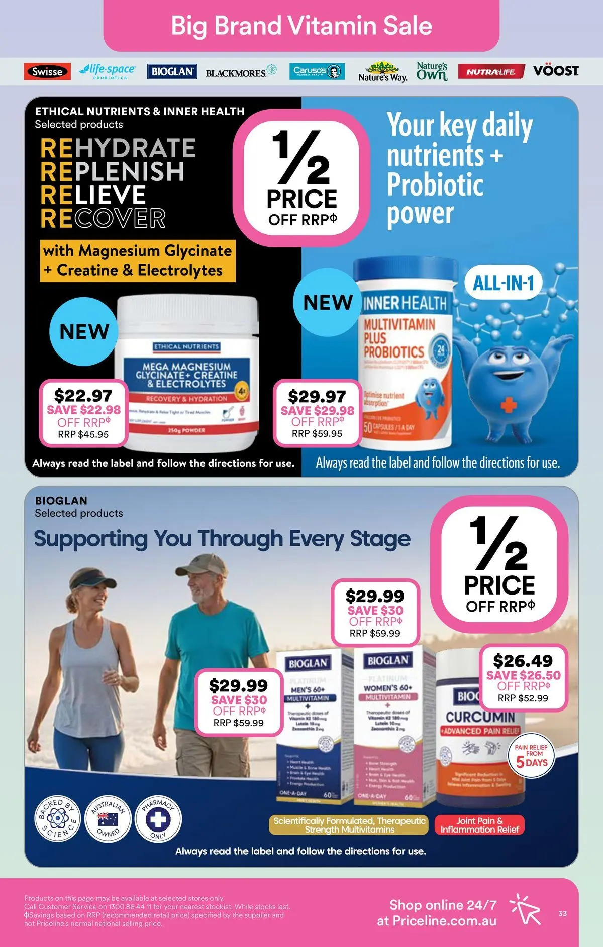 Priceline Pharmacy catalogue Albury - 03/06/2026 > weekly / monthly specials | Page: 33 | Products: Powder, Multivitamin, Nutrients, Vitamin
