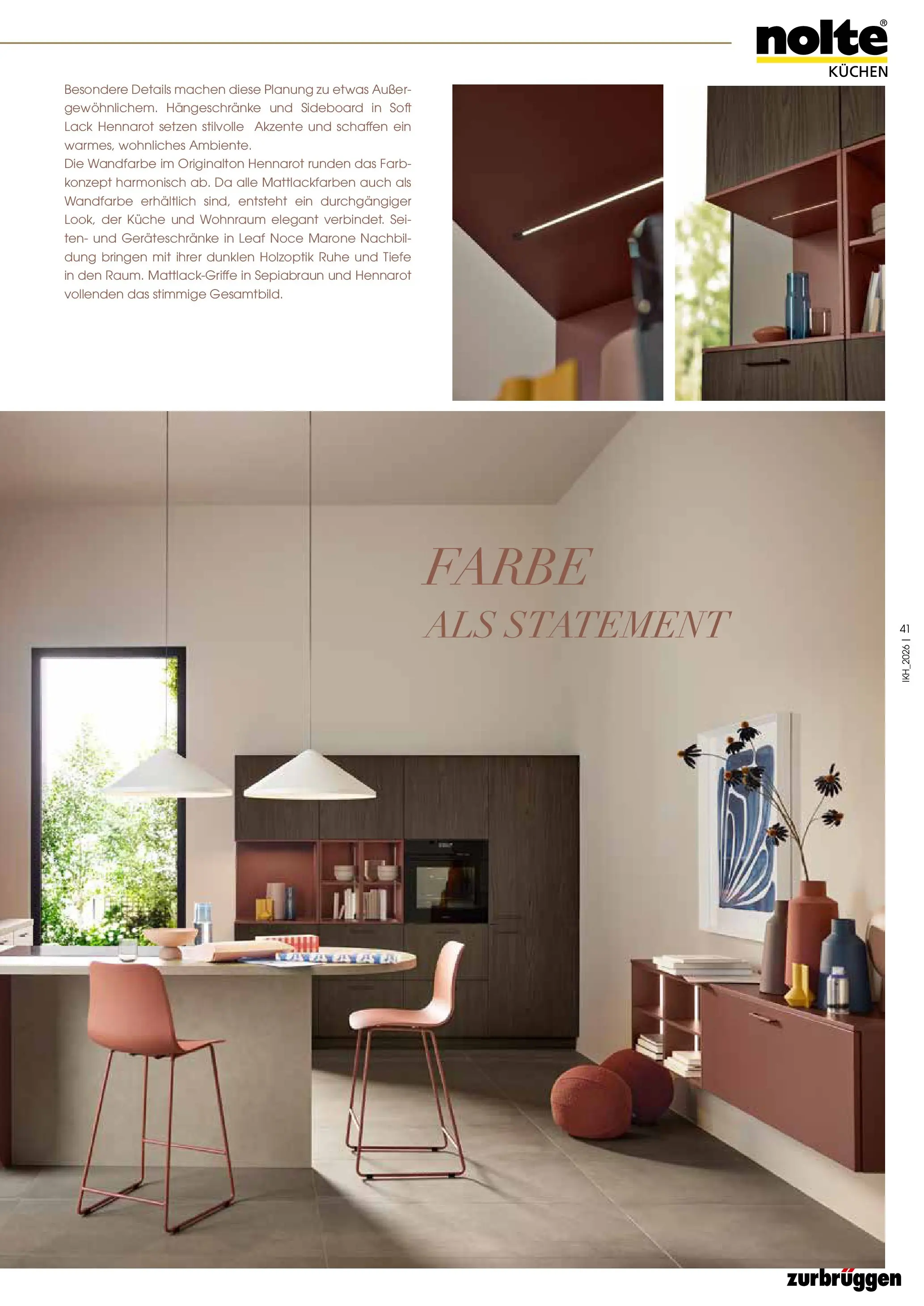 Zurbrüggen Küchen Journal (ab 27.05.2026) zum Blättern | Seite: 41 | Produkte: Sideboard, Küche, Wandfarbe, Kuchen
