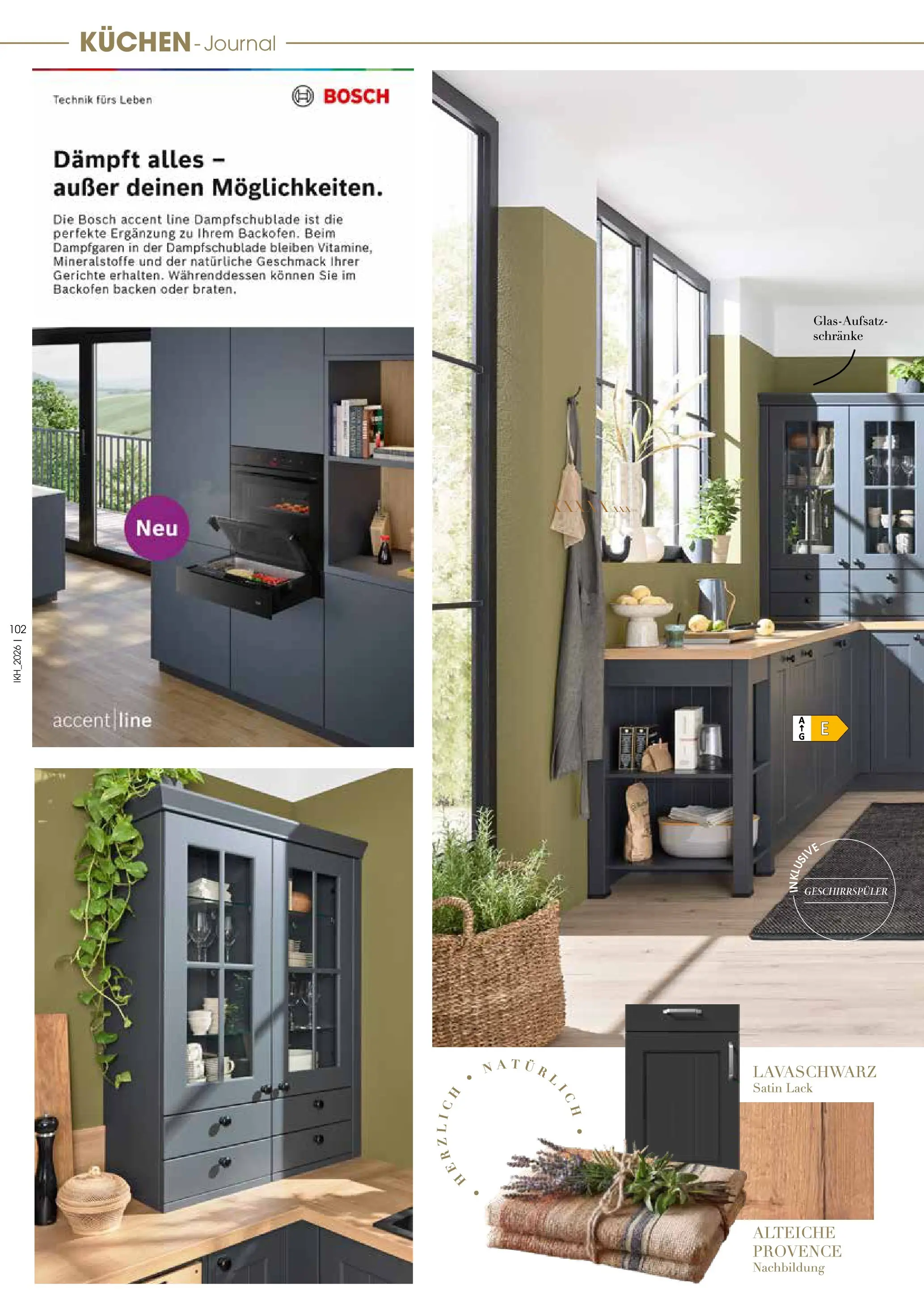 Zurbrüggen Küchen Journal (ab 27.05.2026) zum Blättern | Seite: 102 | Produkte: Bosch, Geschirrspüler, Backofen